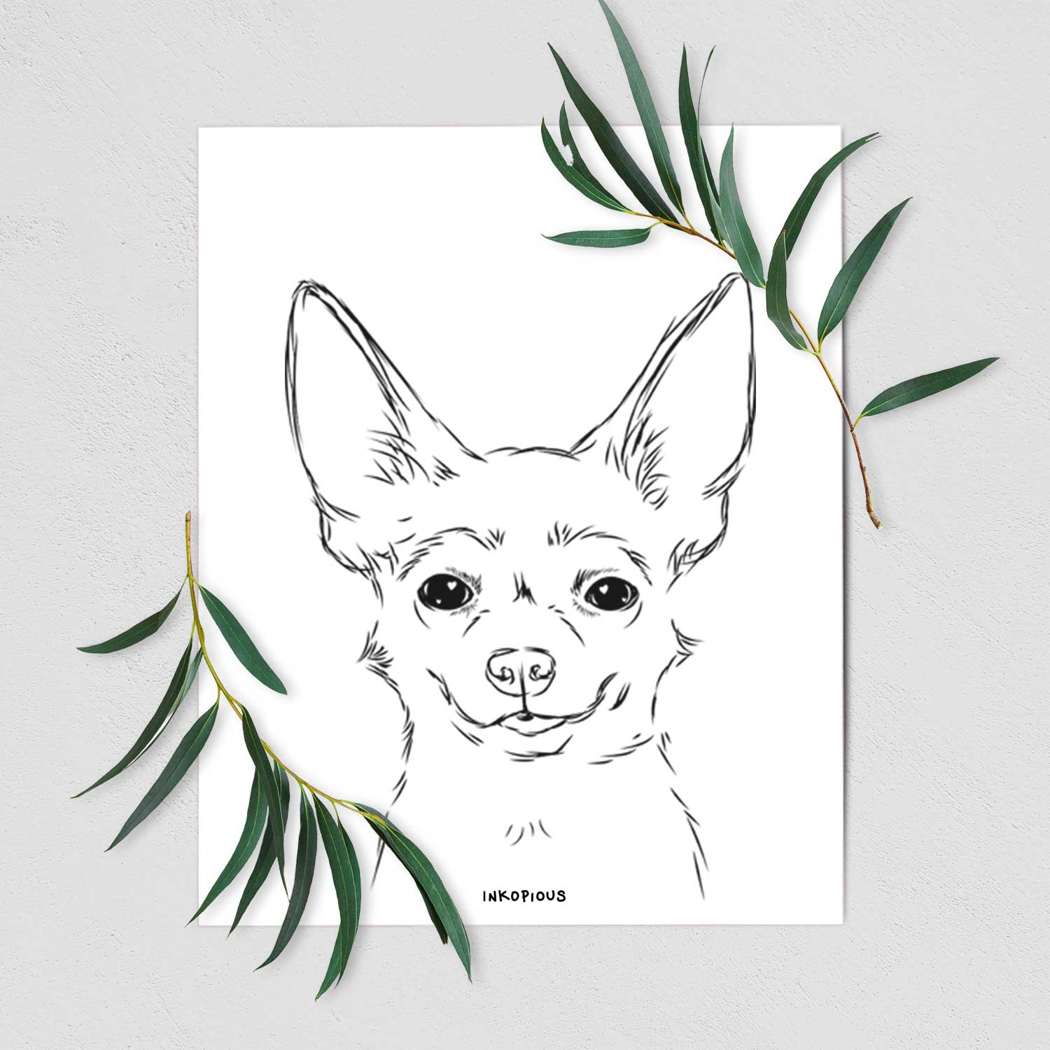 Amos the Chihuahua Art Print