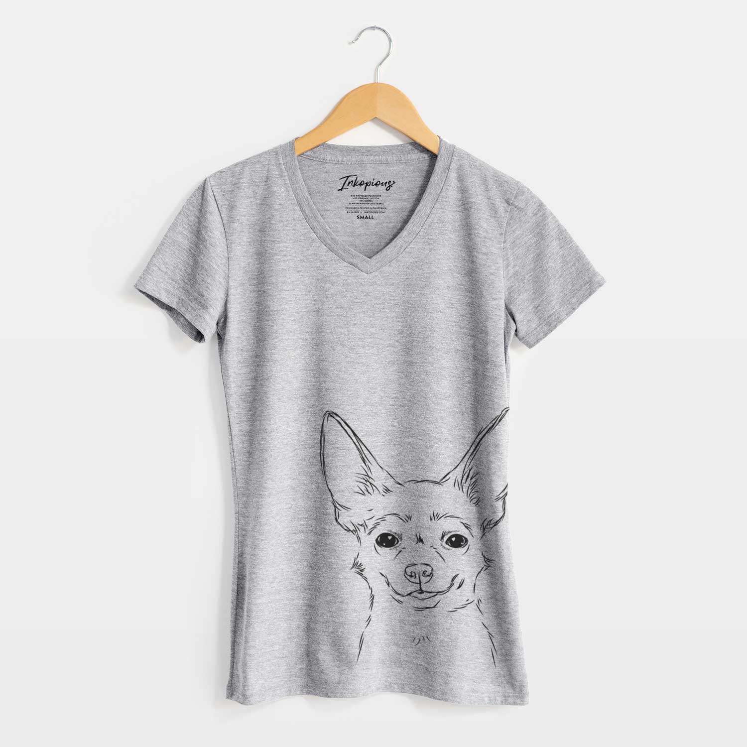 Bare Amos the Chihuahua - Women's V-neck Shirt