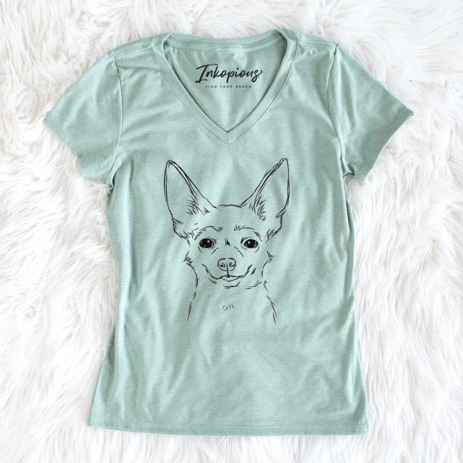 Bare Amos the Chihuahua - Women's V-neck Shirt