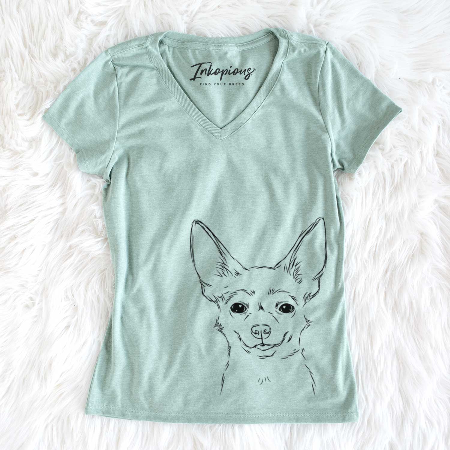 Amos the Chihuahua - Women's V-neck Shirt