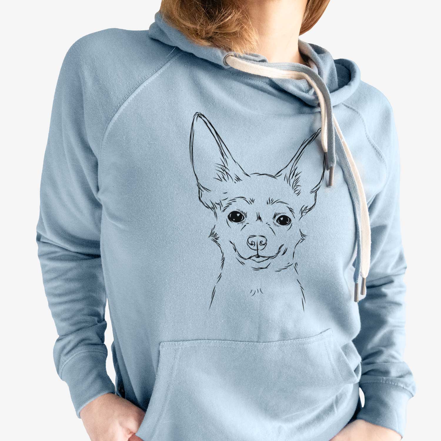Amos the Chihuahua - Unisex Loopback Terry Hoodie
