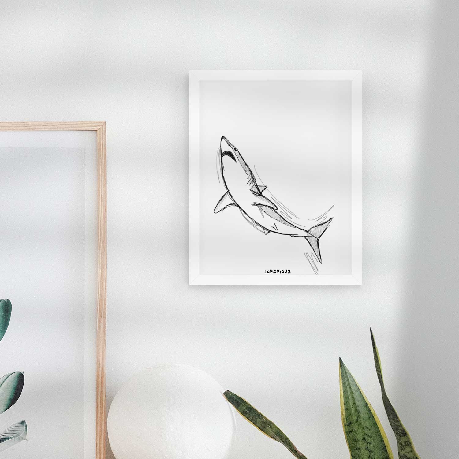 Anchor the Mako Shark Art Print