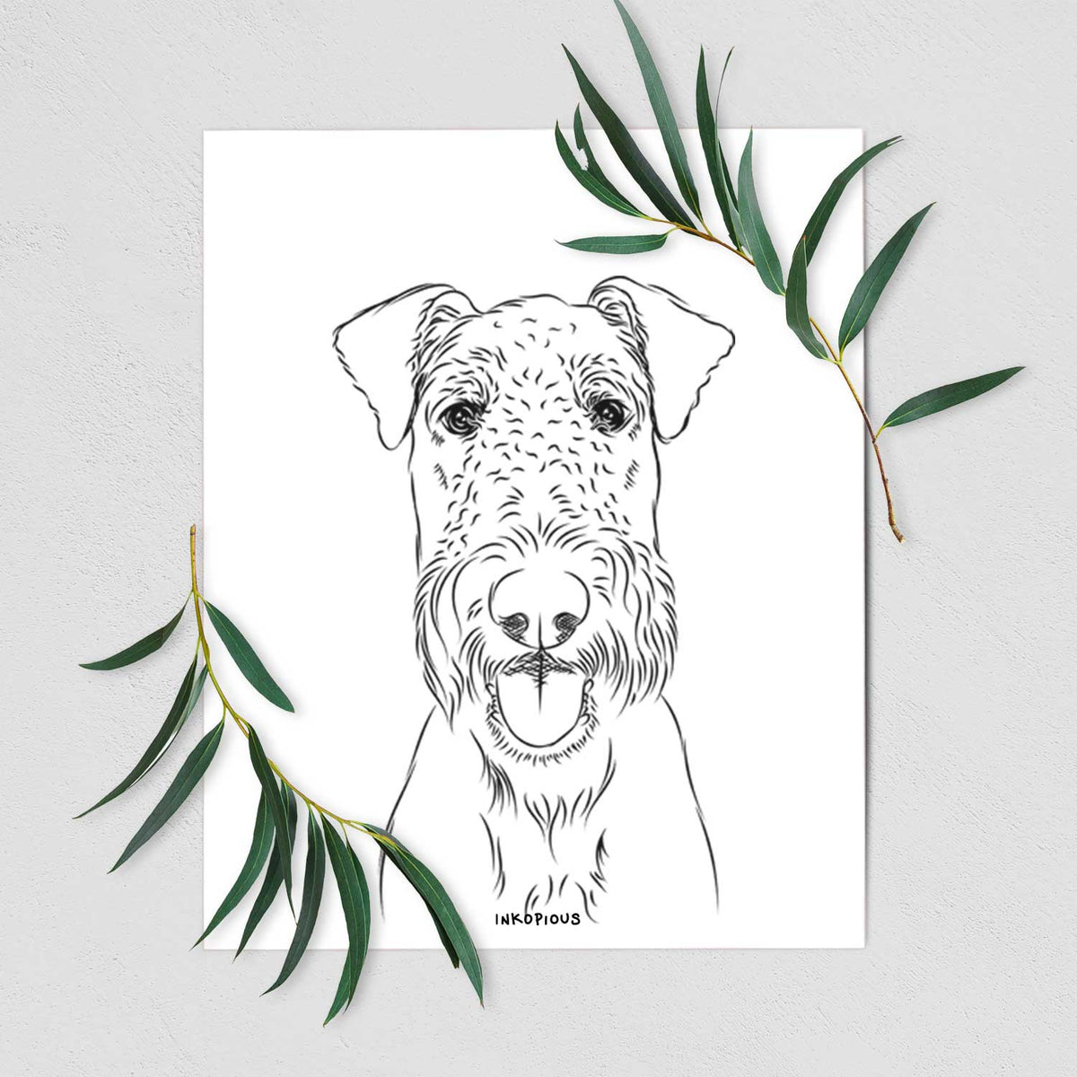 Andy the Airedale Terrier Art Print