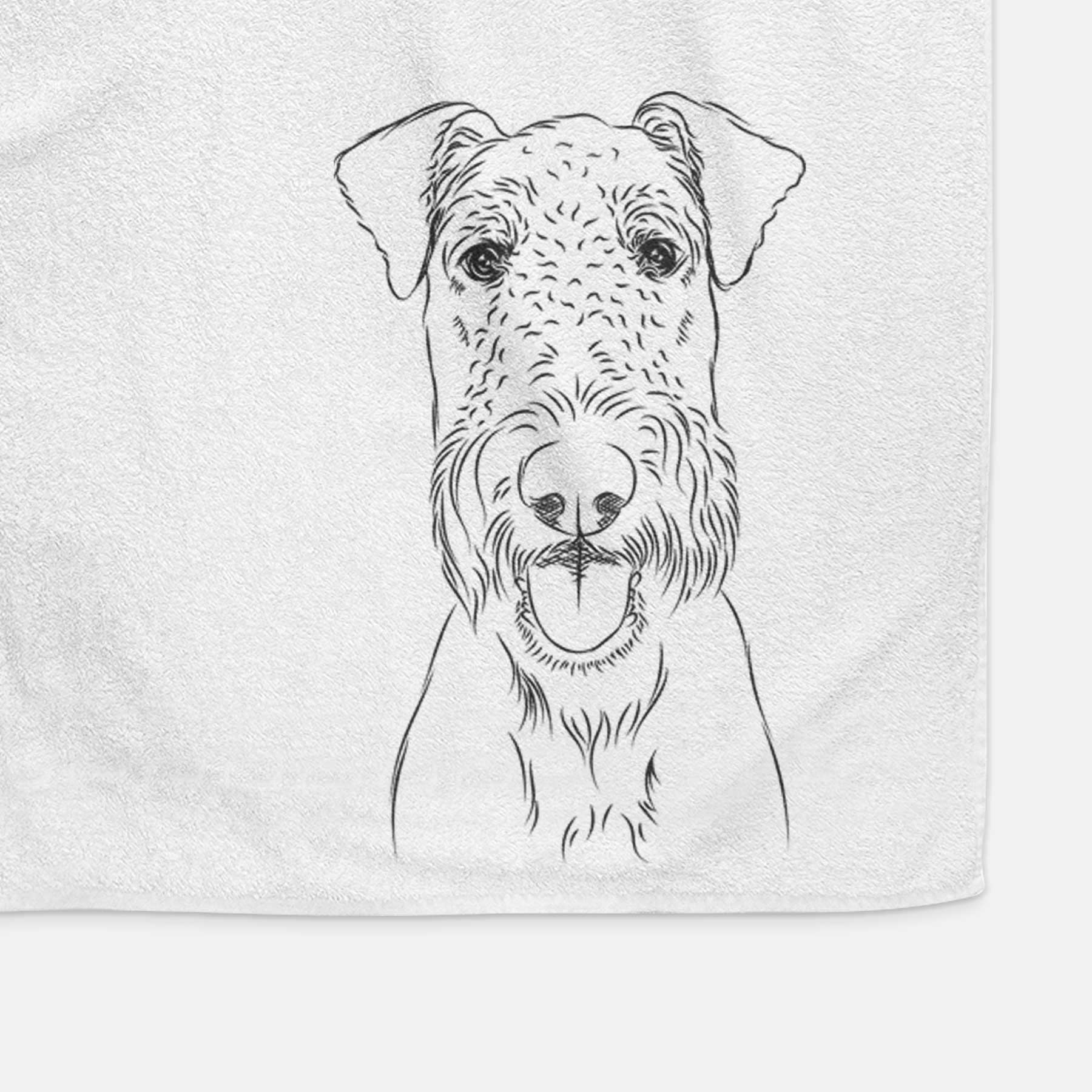 Andy the Airedale Terrier Decorative Hand Towel