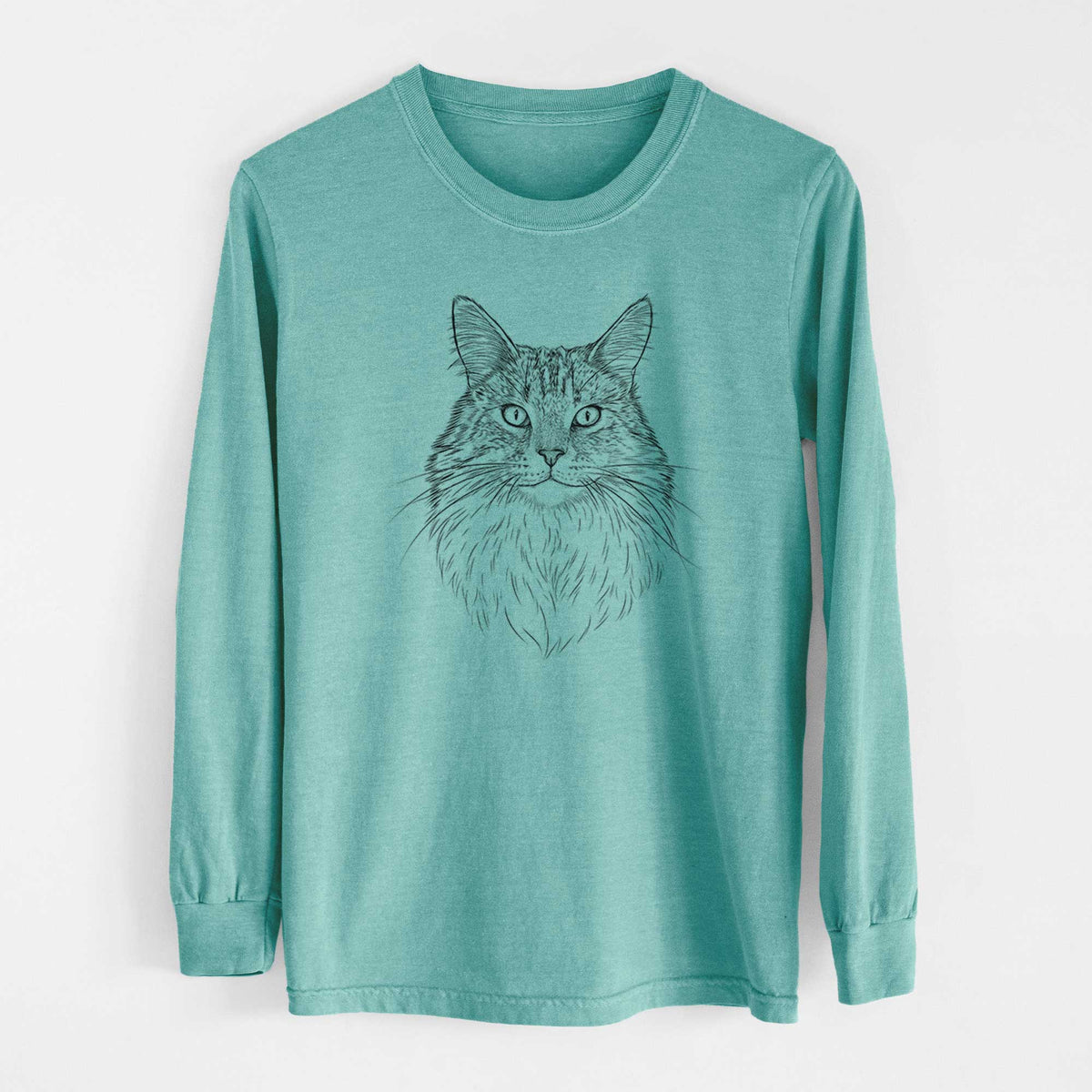 Bare Angel the Maine Coon Cat - Heavyweight 100% Cotton Long Sleeve