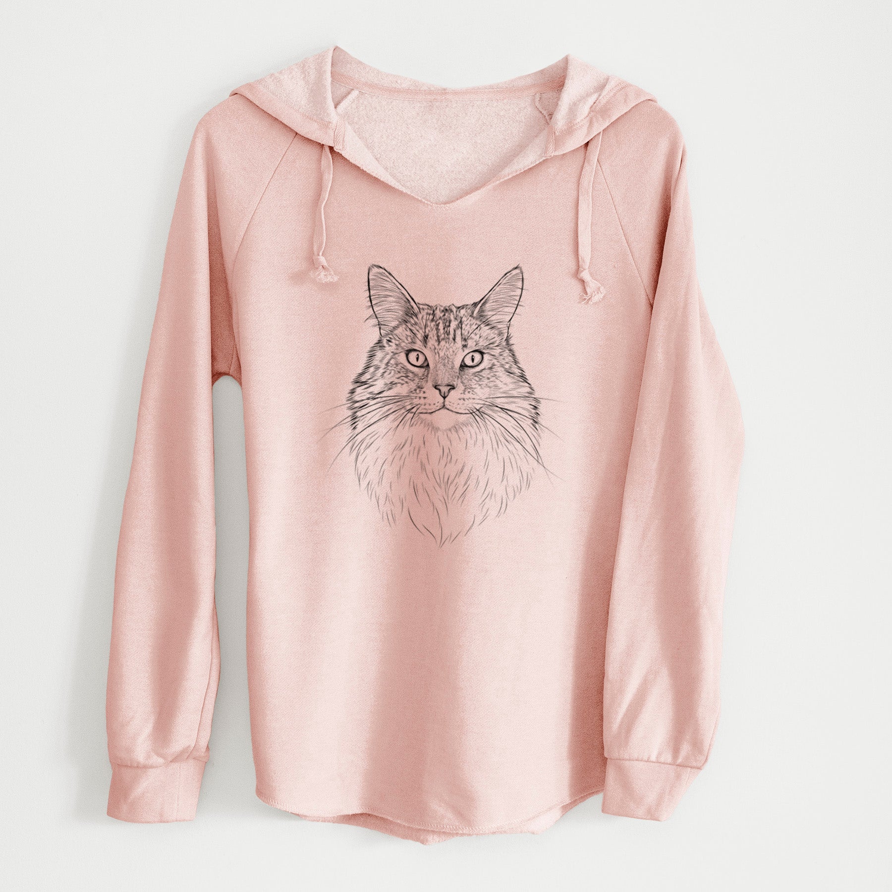 Bare Angel the Maine Coon Cat - Cali Wave Hooded Sweatshirt