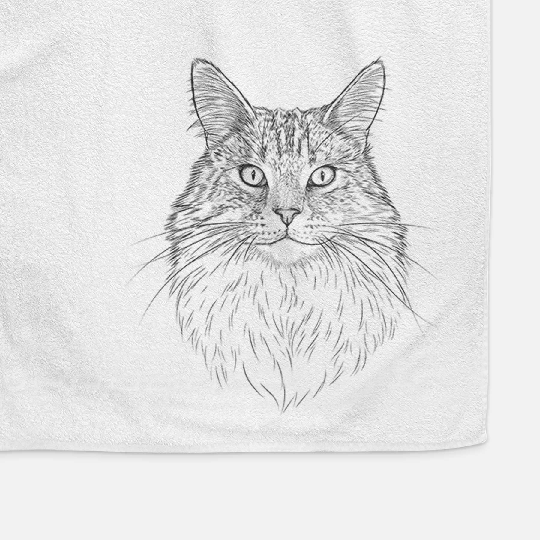 Angel the Maine Coon Cat Decorative Hand Towel