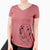 Bare Annabelle the Dachshund - Women's V-neck Shirt