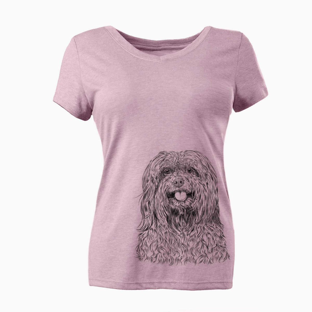 Bare Annie the Mixed Breed - Women's V-neck Shirt