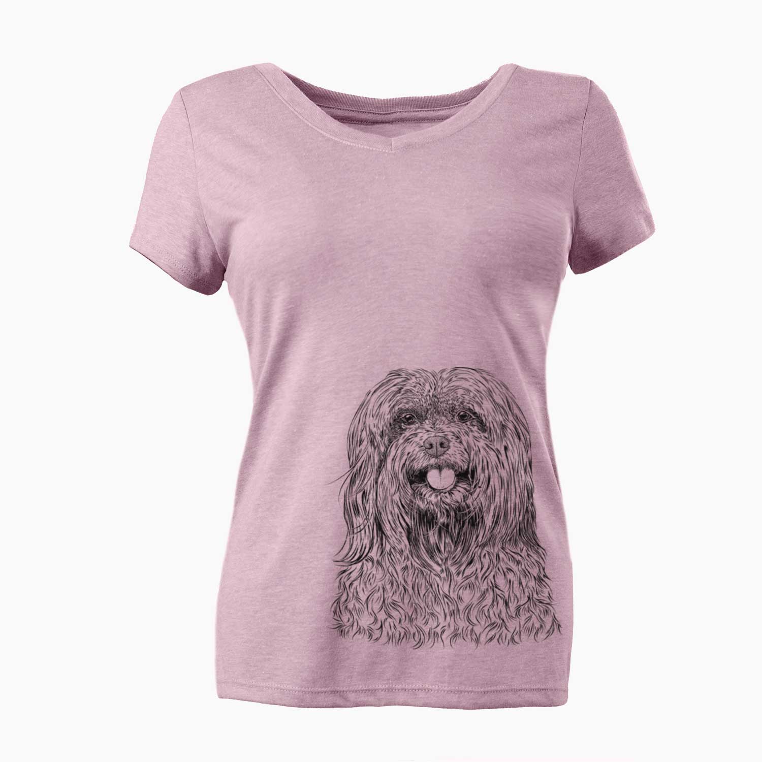 Bare Annie the Mixed Breed - Women's V-neck Shirt