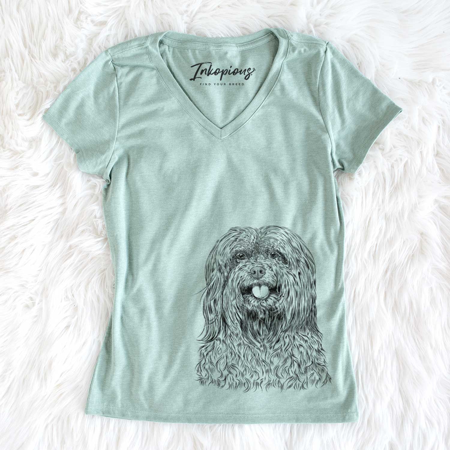 Bare Annie the Mixed Breed - Women's V-neck Shirt