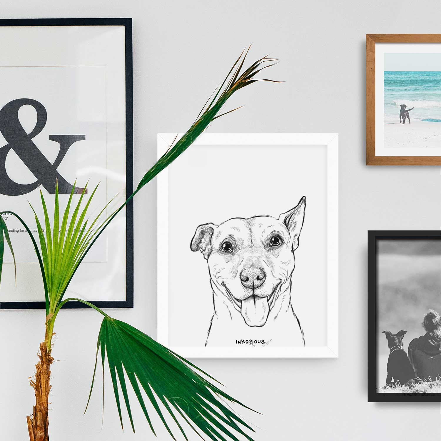 Annie Belle the Pitbull Mix Art Print