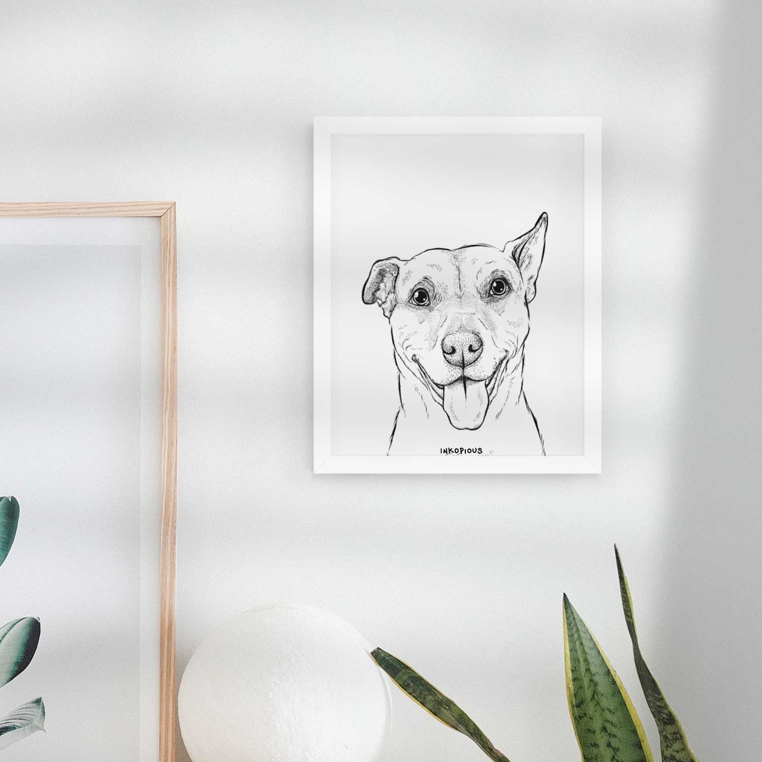 Annie Belle the Pitbull Mix Art Print