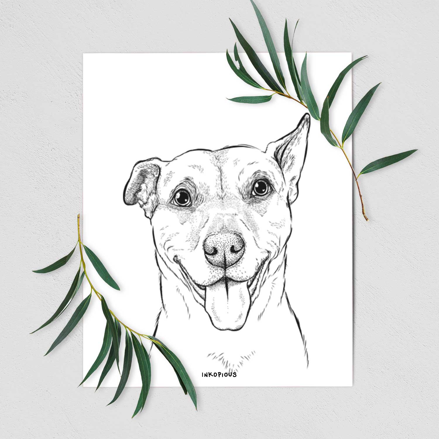 Annie Belle the Pitbull Mix Art Print