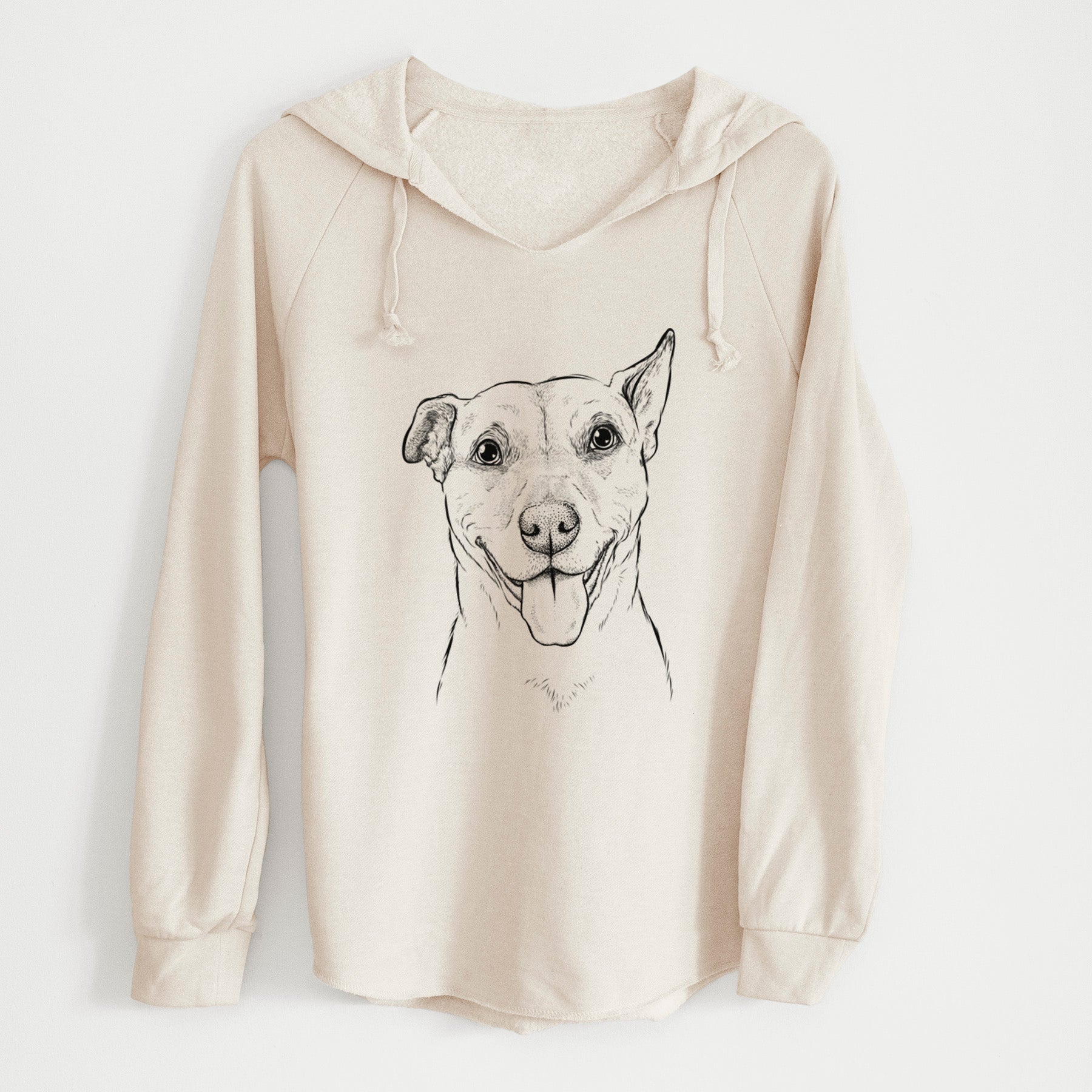 Bare Annie Belle the Pitbull Mix - Cali Wave Hooded Sweatshirt