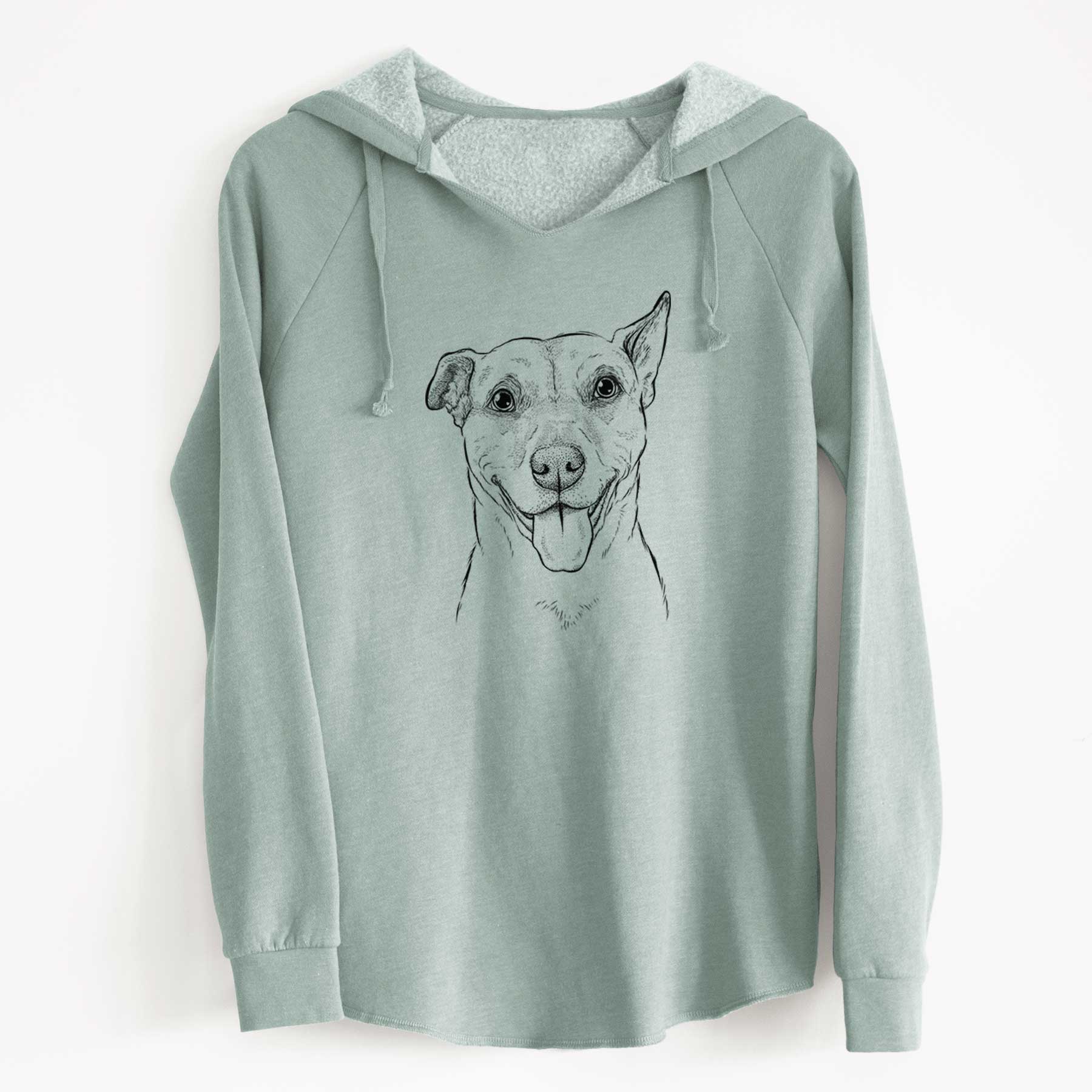 Bare Annie Belle the Pitbull Mix - Cali Wave Hooded Sweatshirt