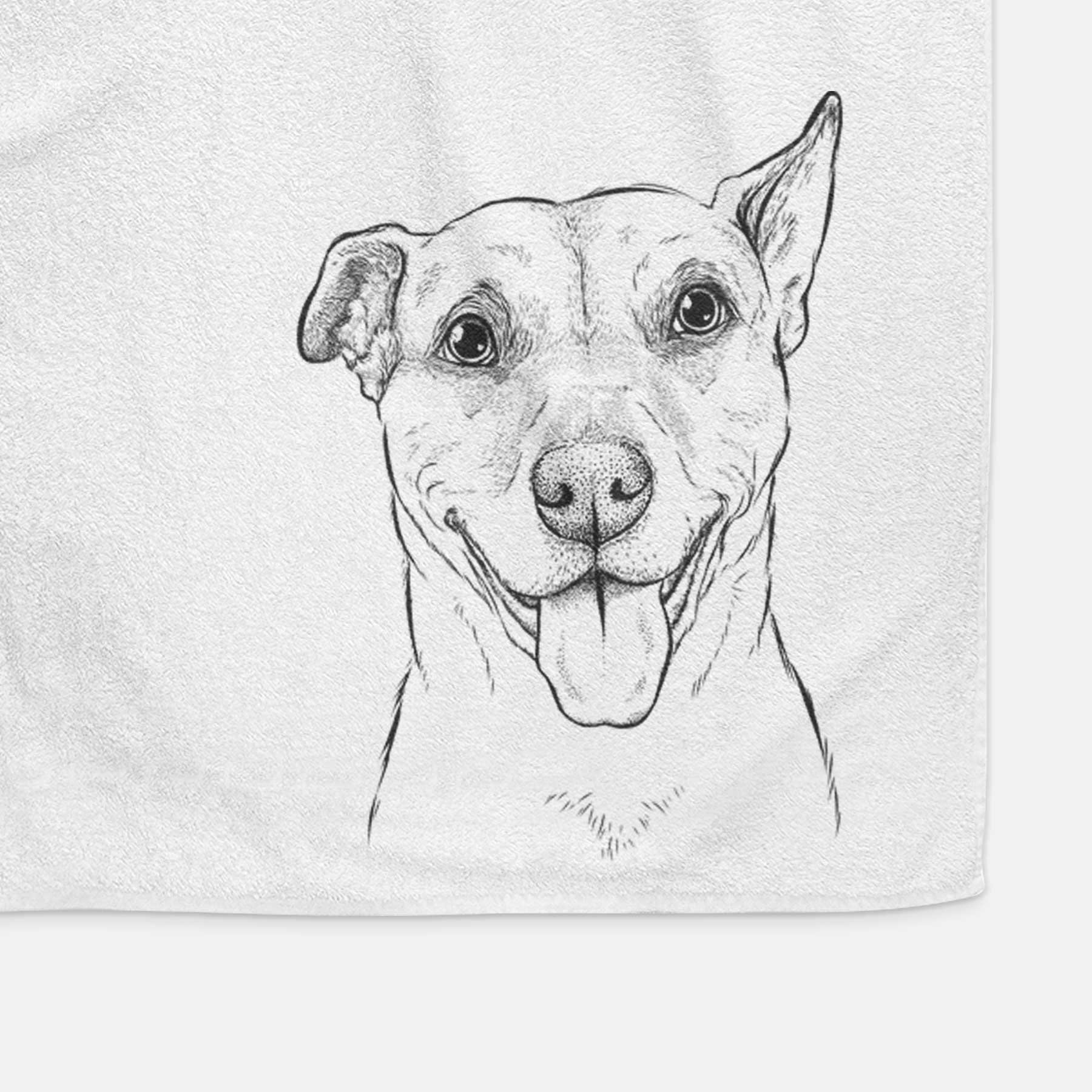 Annie Belle the Pitbull Mix Decorative Hand Towel