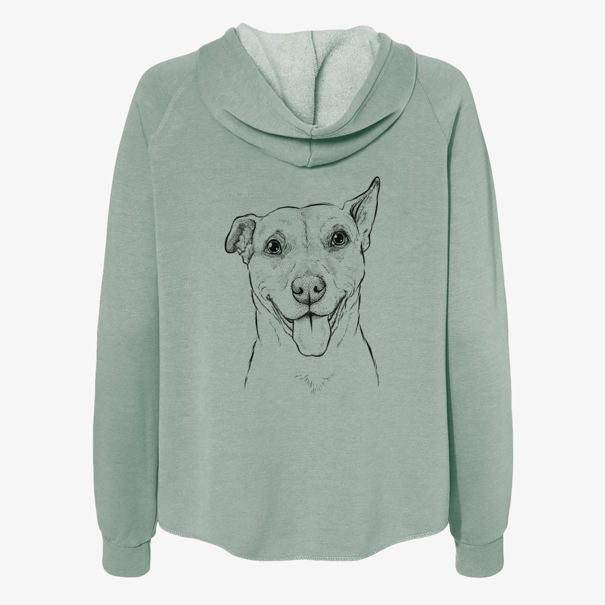 Annie Belle the Pitbull Mix - Women's Cali Wave Zip-Up Sweatshirt