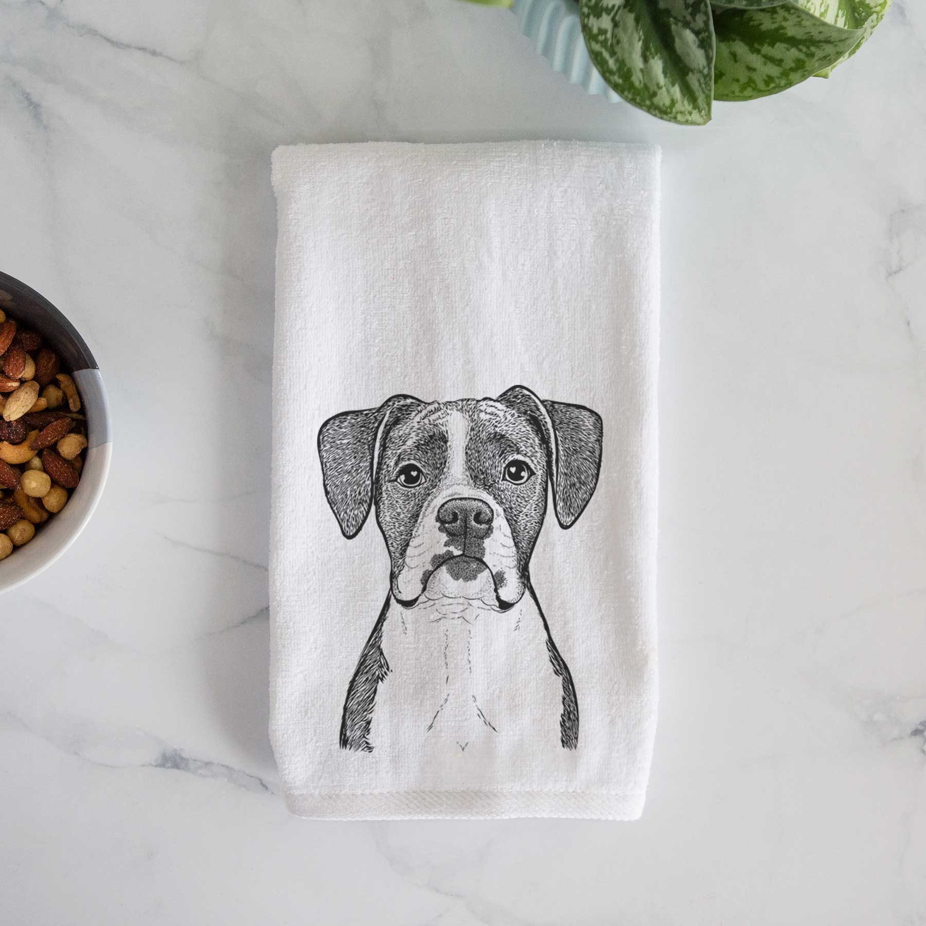 Annie the Boxer Decorative Hand Towel