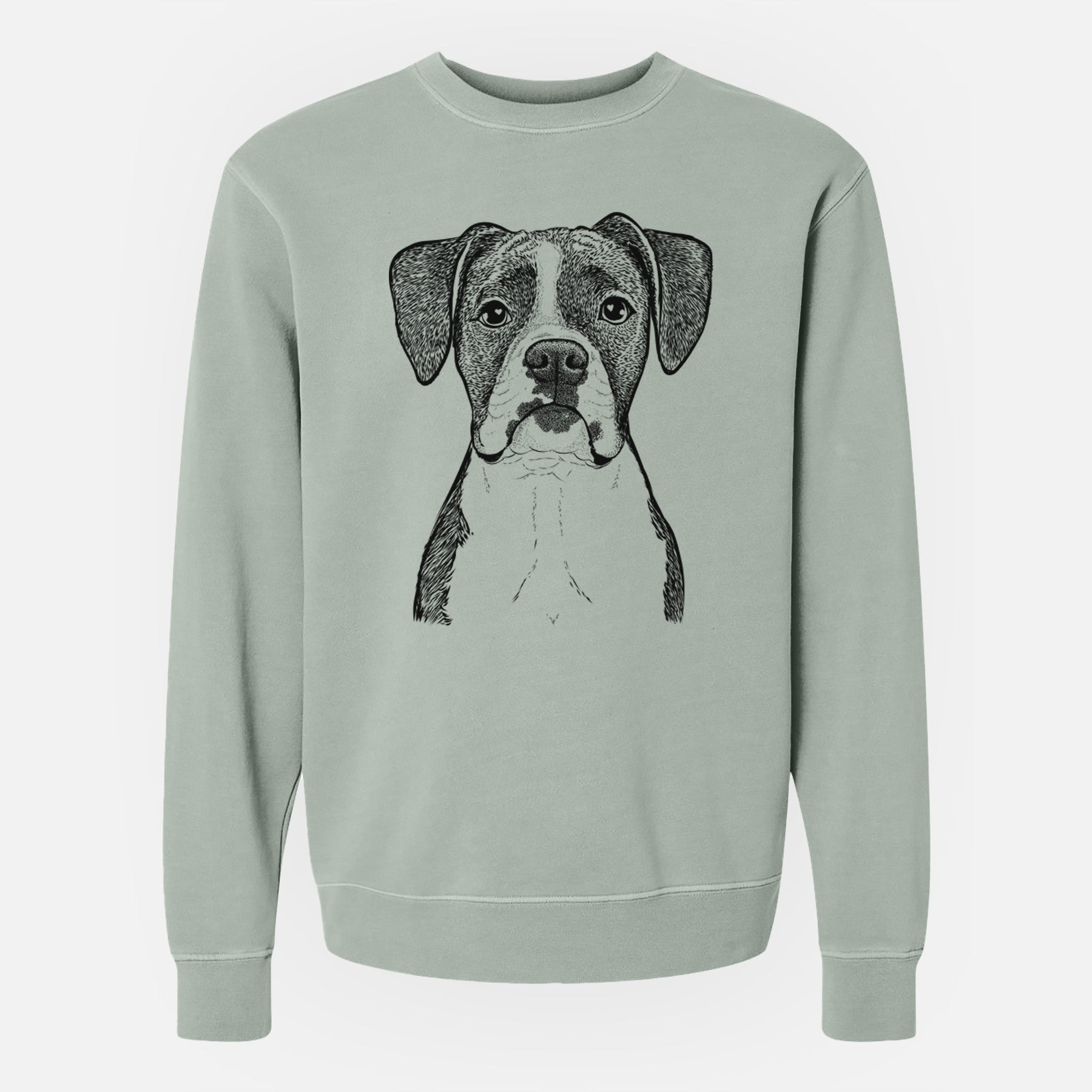 Bare Annie the Boxer - Unisex Pigment Dyed Crew Sweatshirt