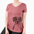 Bare Annie the Boxer - Women's V-neck Shirt