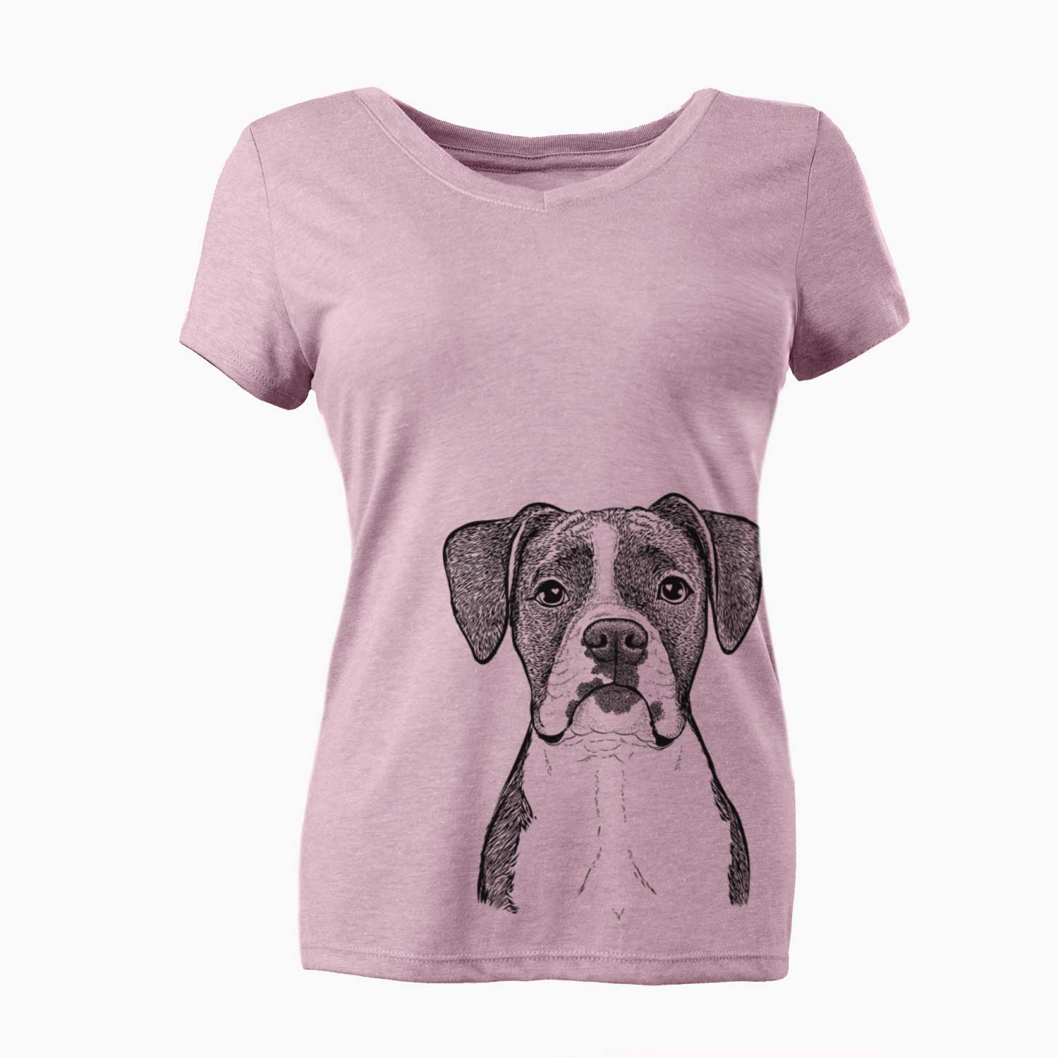 Bare Annie the Boxer - Women's V-neck Shirt