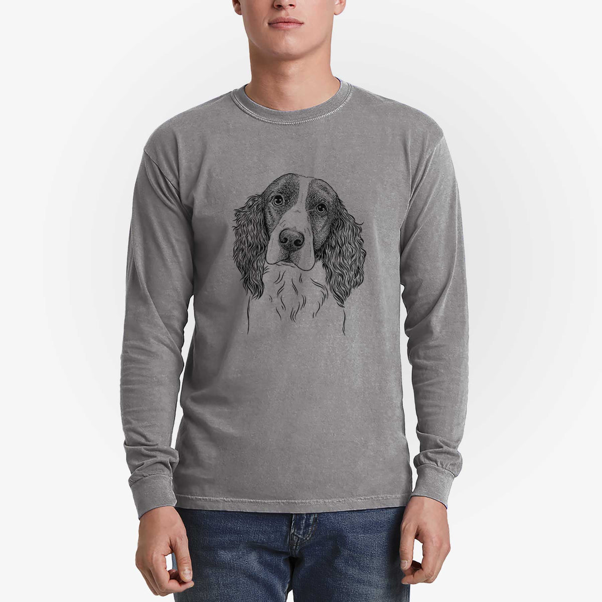 Bare Annie the English Springer Spaniel - Heavyweight 100% Cotton Long Sleeve