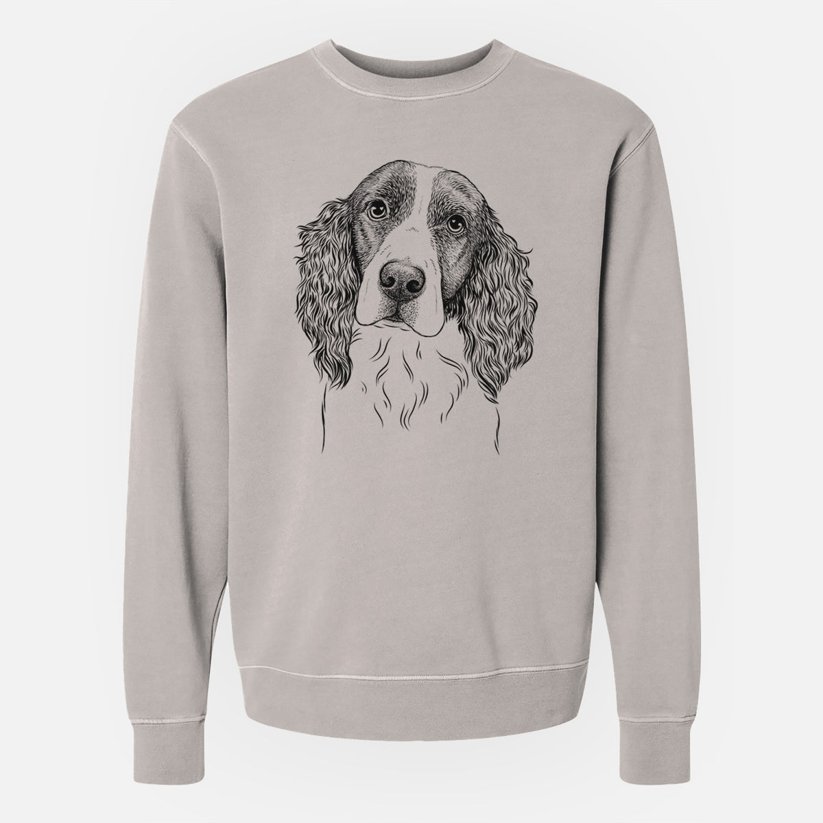 Bare Annie the English Springer Spaniel - Unisex Pigment Dyed Crew Sweatshirt
