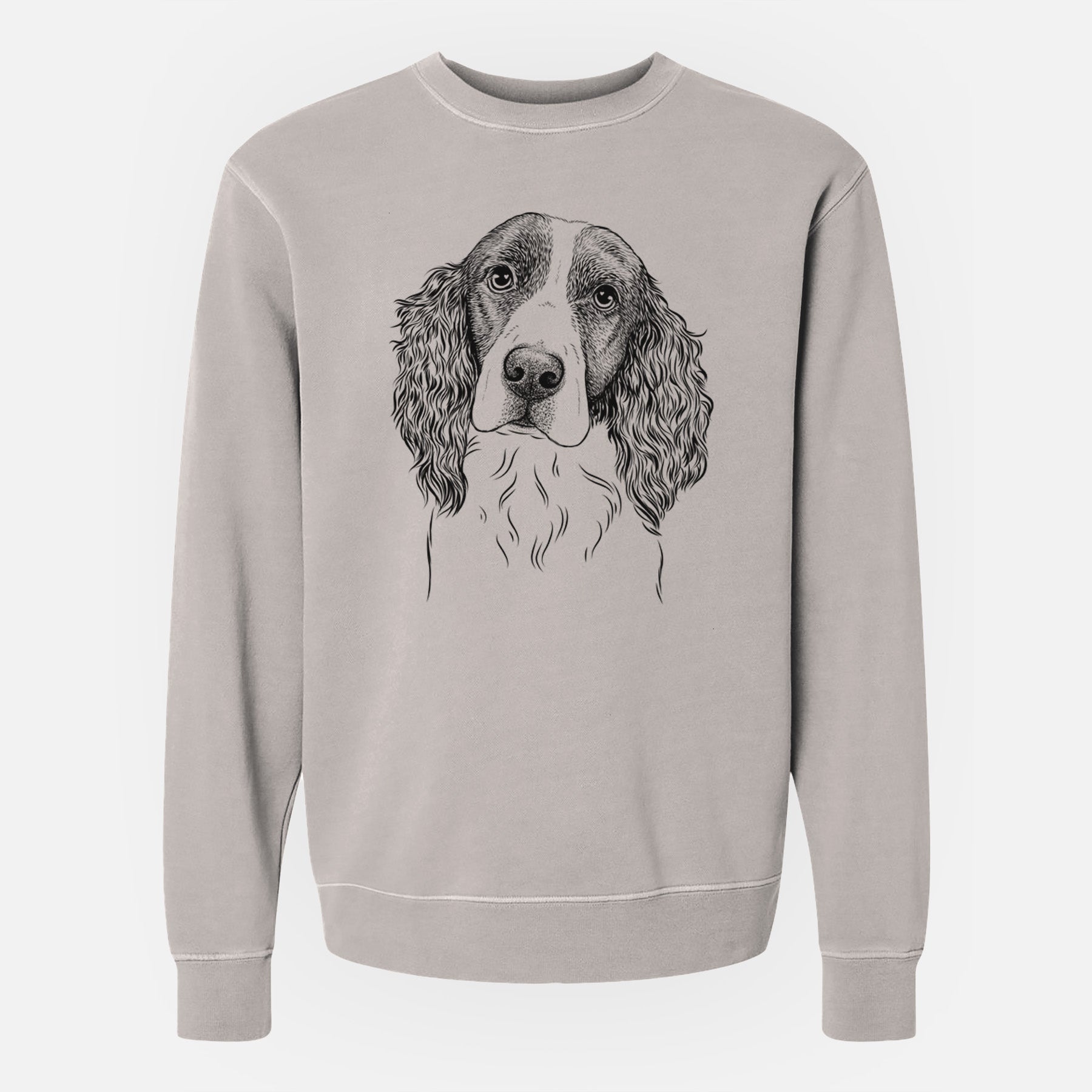 Bare Annie the English Springer Spaniel - Unisex Pigment Dyed Crew Sweatshirt