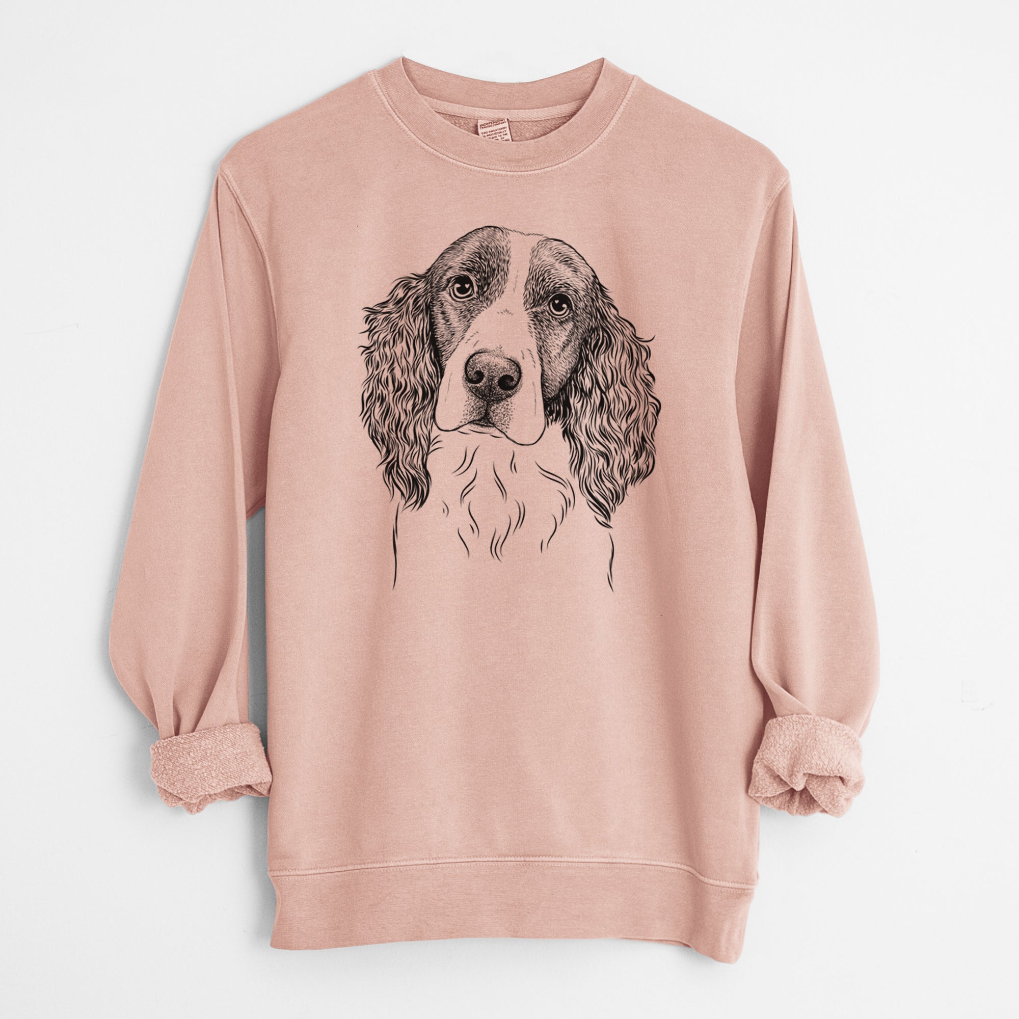 Bare Annie the English Springer Spaniel - Unisex Pigment Dyed Crew Sweatshirt