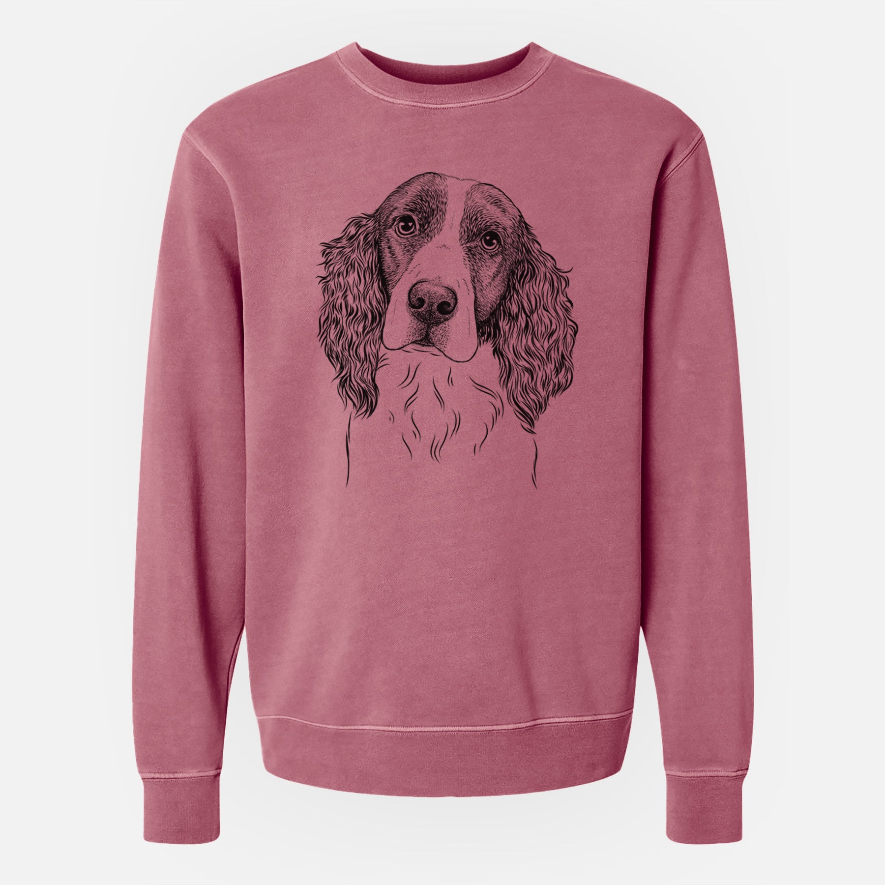 Bare Annie the English Springer Spaniel - Unisex Pigment Dyed Crew Sweatshirt