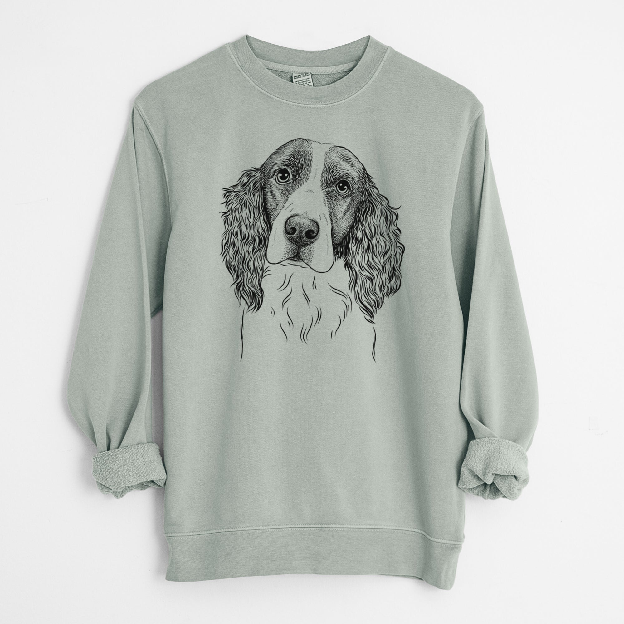 Bare Annie the English Springer Spaniel - Unisex Pigment Dyed Crew Sweatshirt