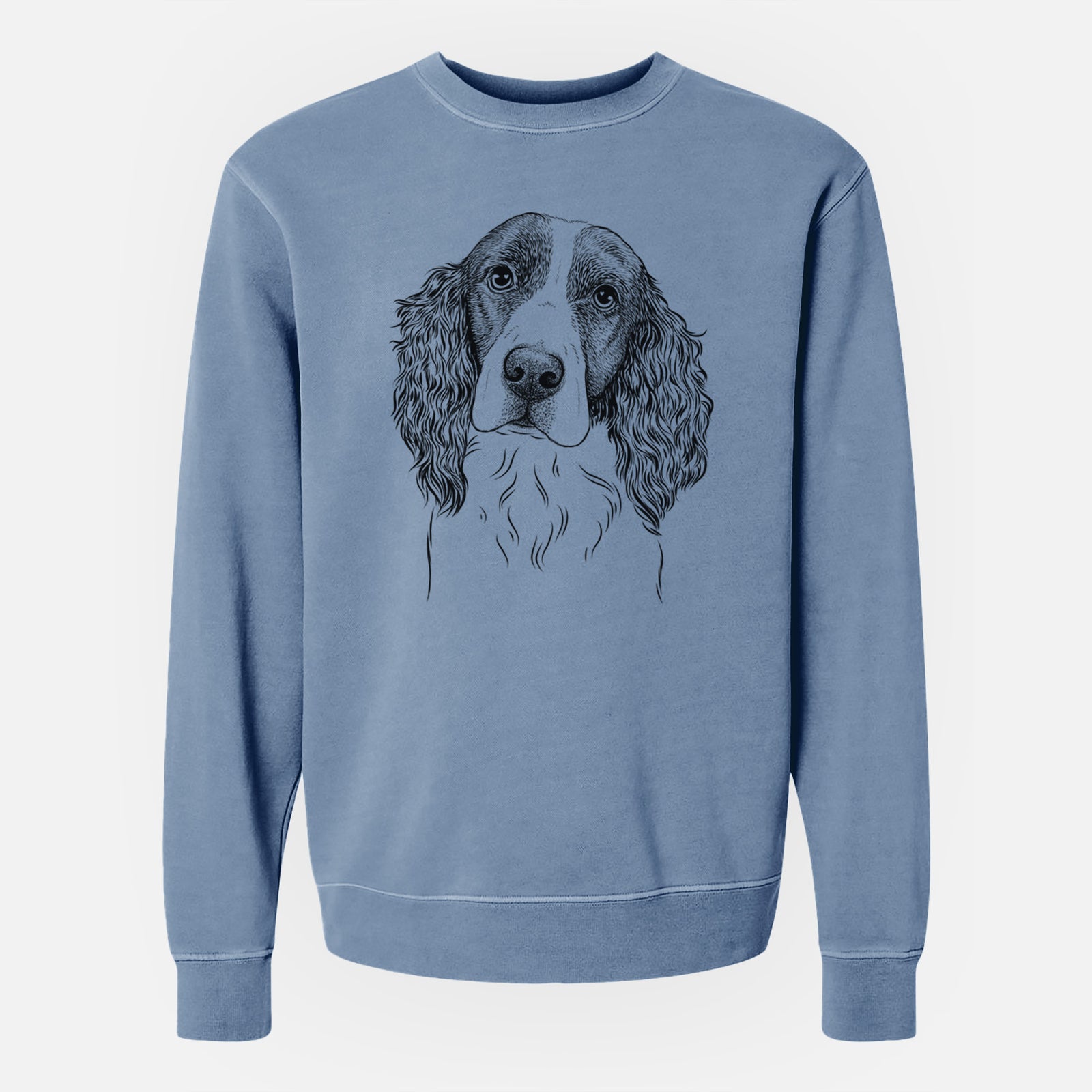 Bare Annie the English Springer Spaniel - Unisex Pigment Dyed Crew Sweatshirt