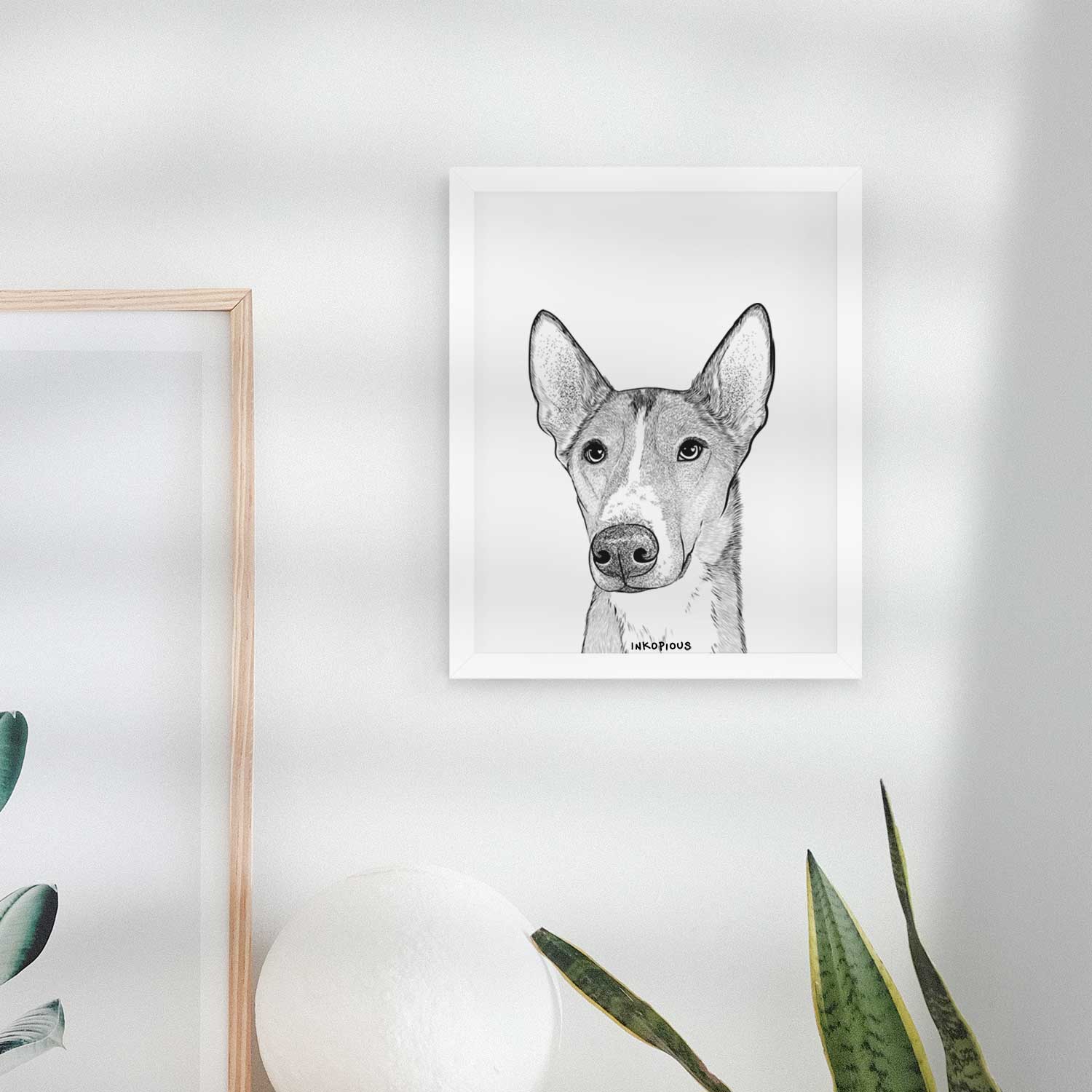 Anubis the Alaskan Husky Art Print