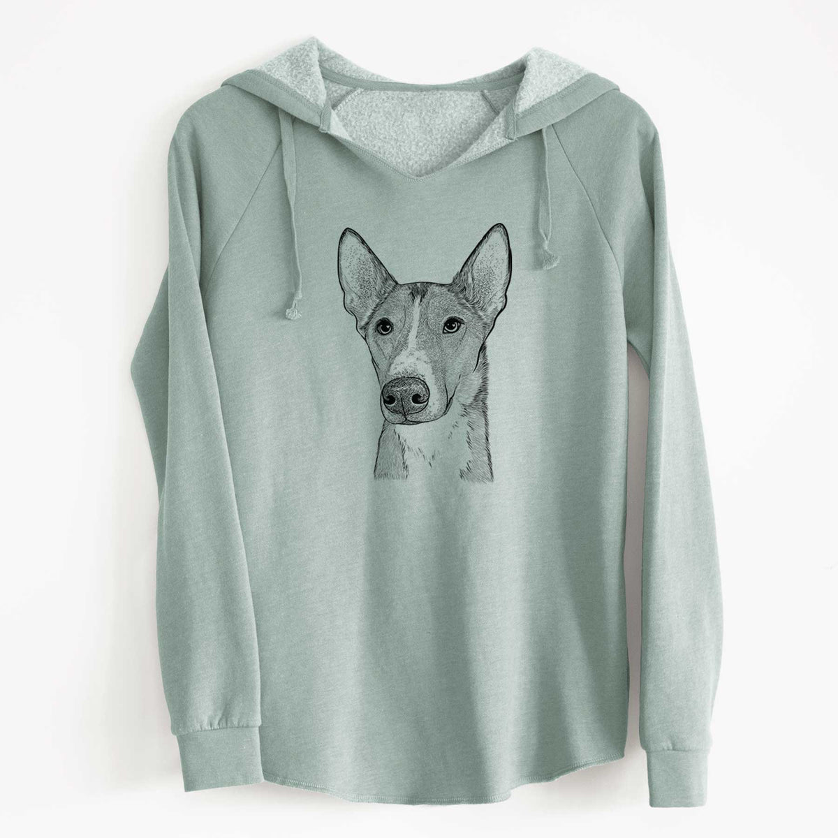 Bare Anubis the Alaskan Husky - Cali Wave Hooded Sweatshirt