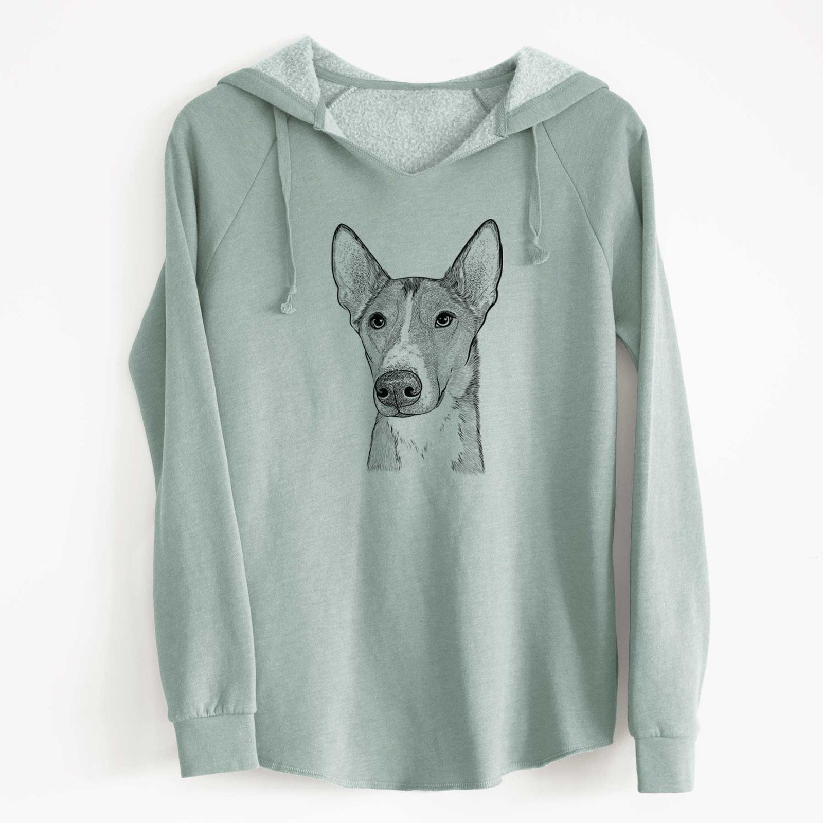 Bare Anubis the Alaskan Husky - Cali Wave Hooded Sweatshirt