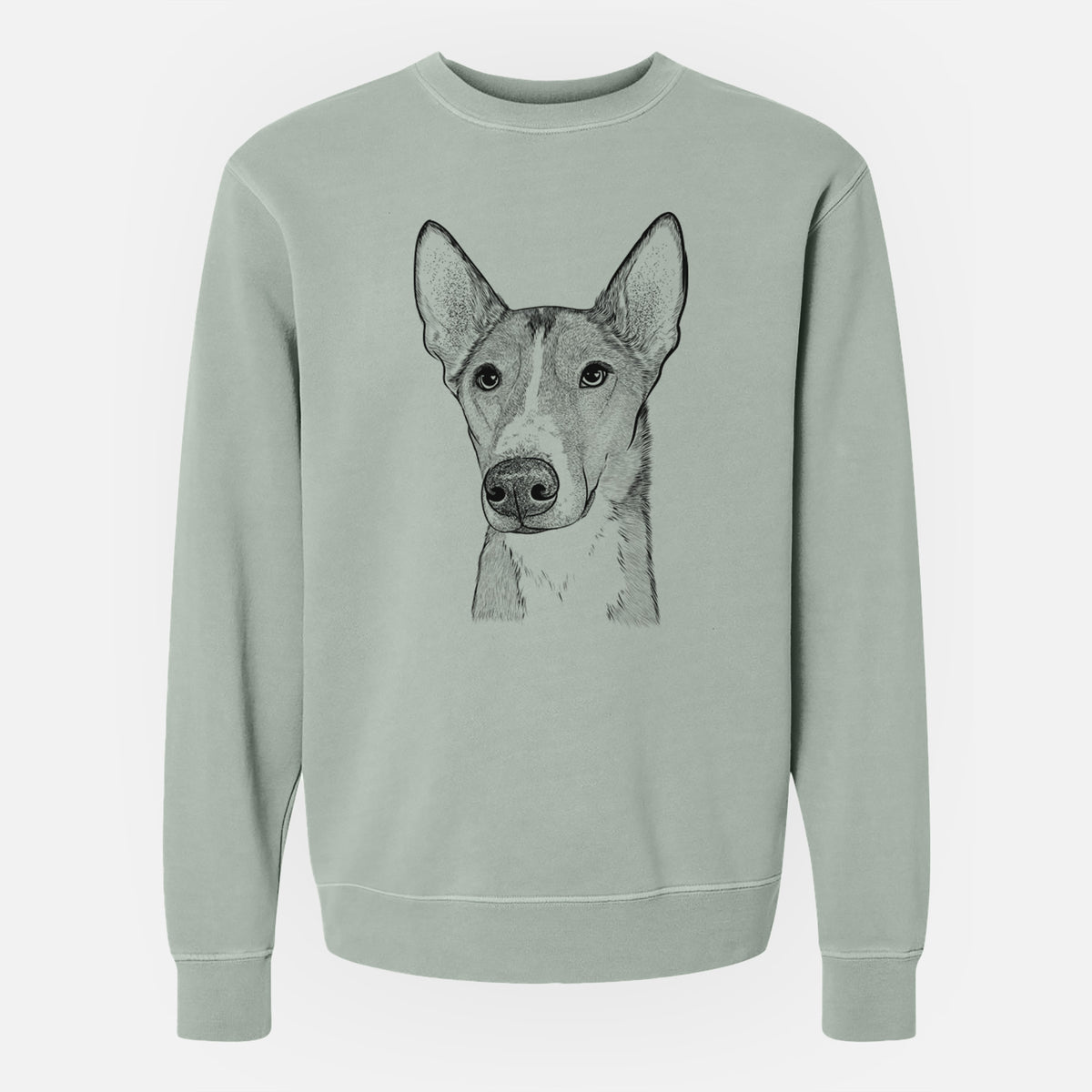 Bare Anubis the Alaskan Husky - Unisex Pigment Dyed Crew Sweatshirt