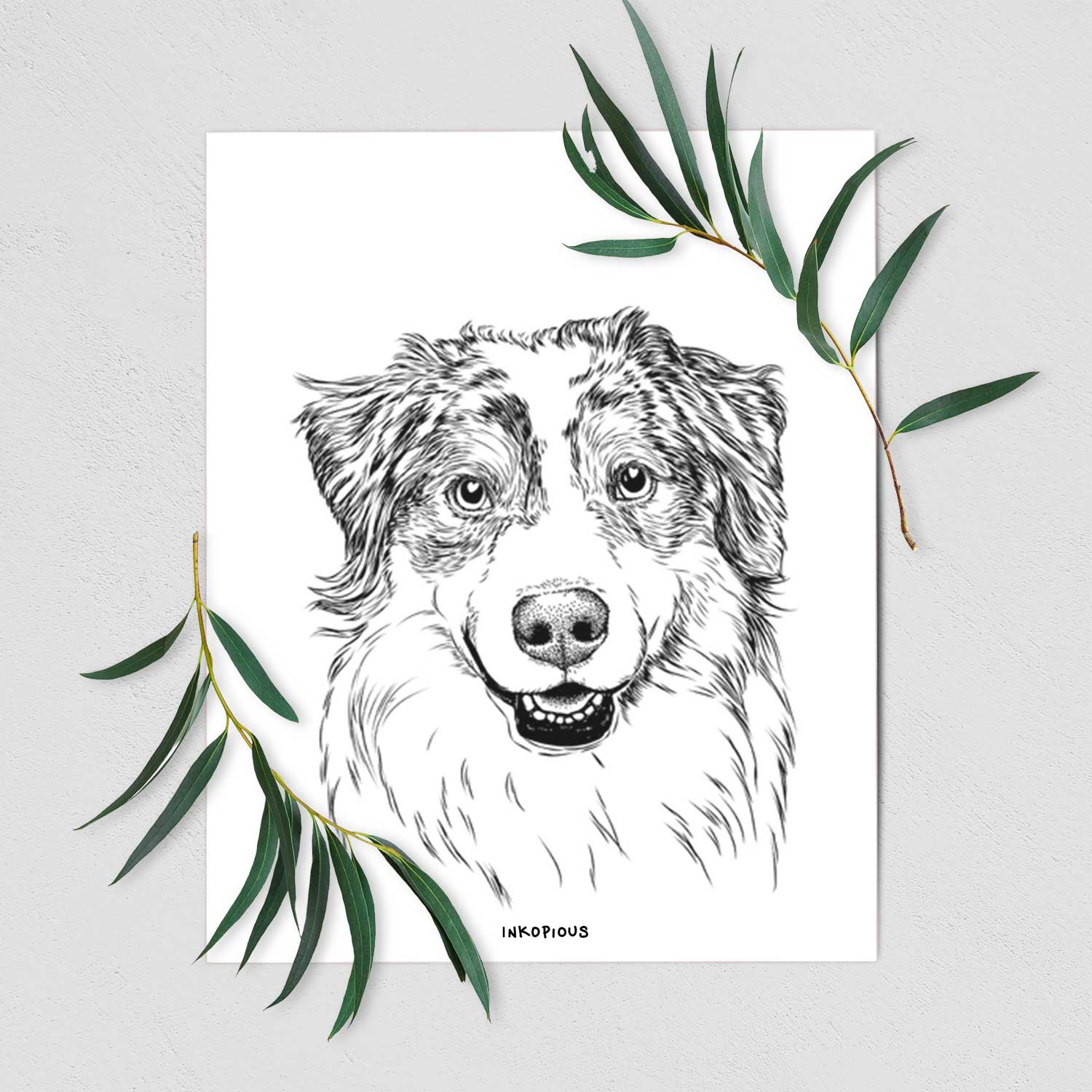 Aonghus the Australian Shepherd Art Print