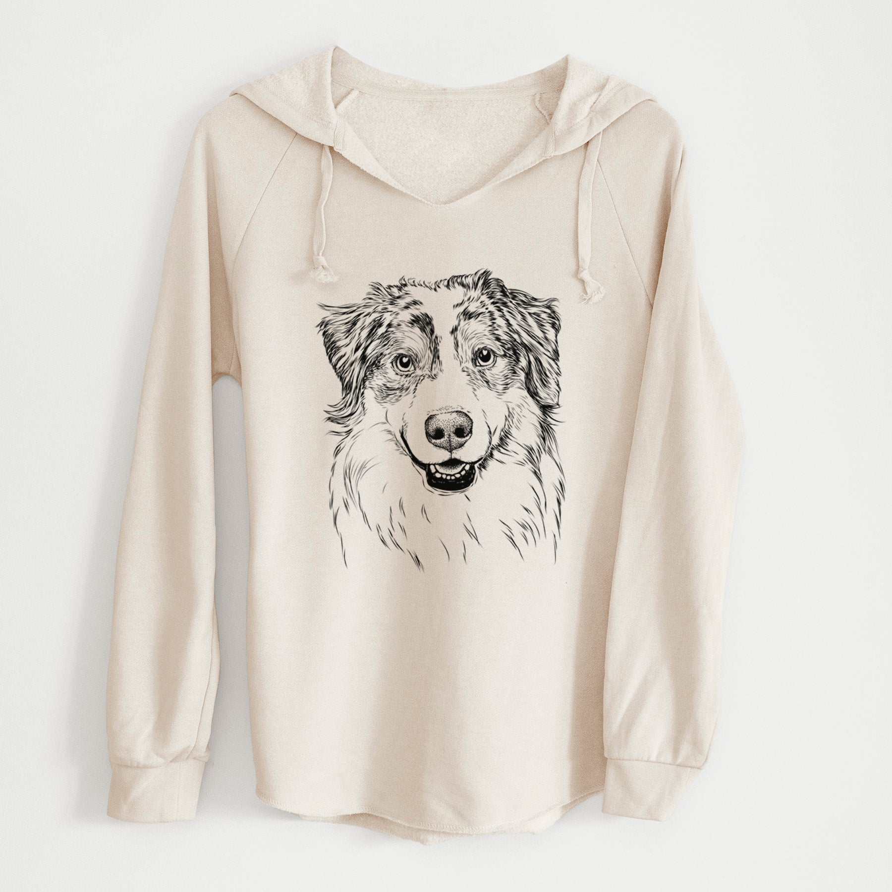 Bare Aonghus the Australian Shepherd - Cali Wave Hooded Sweatshirt