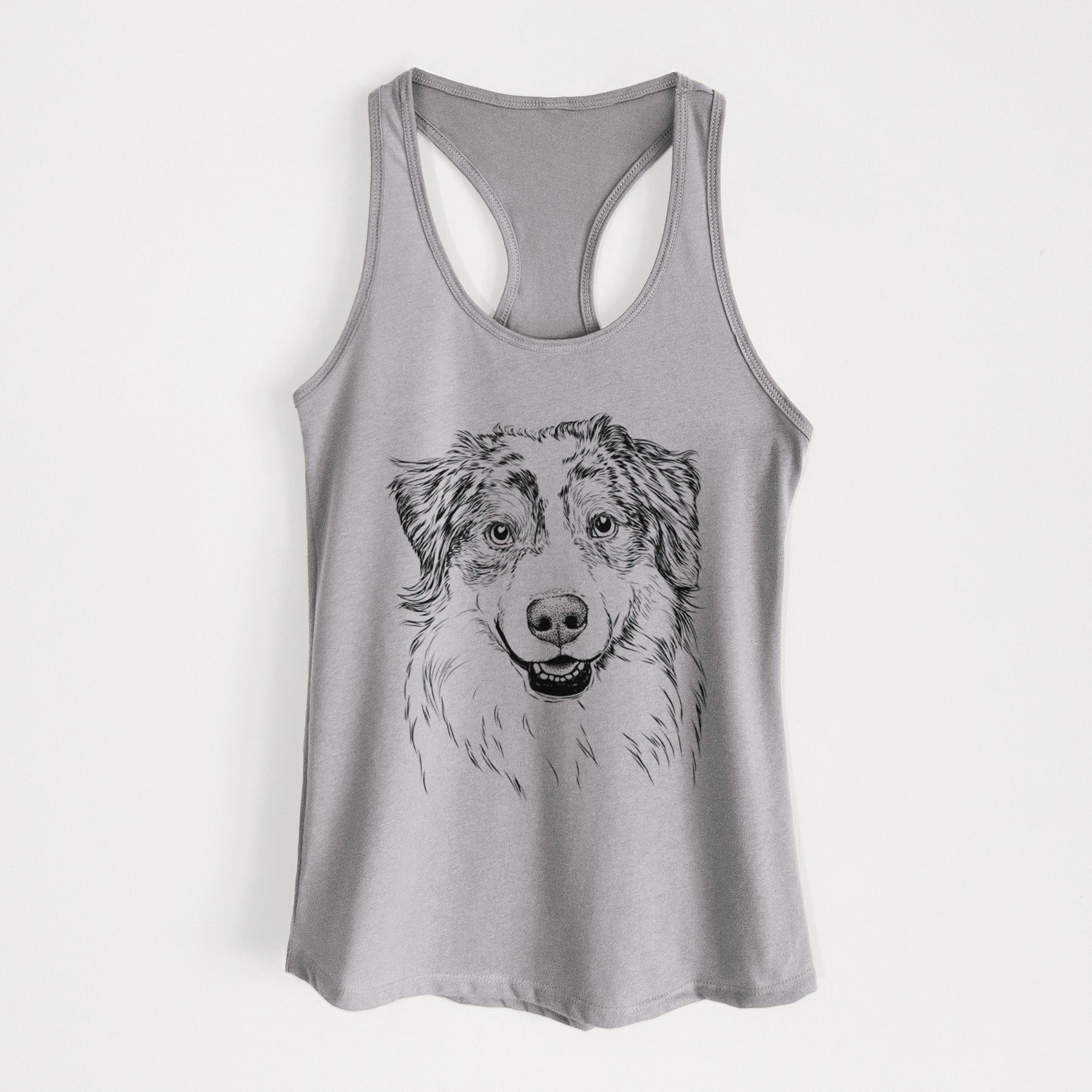 Aonghus the Australian Shepherd - Women's Racerback Tanktop