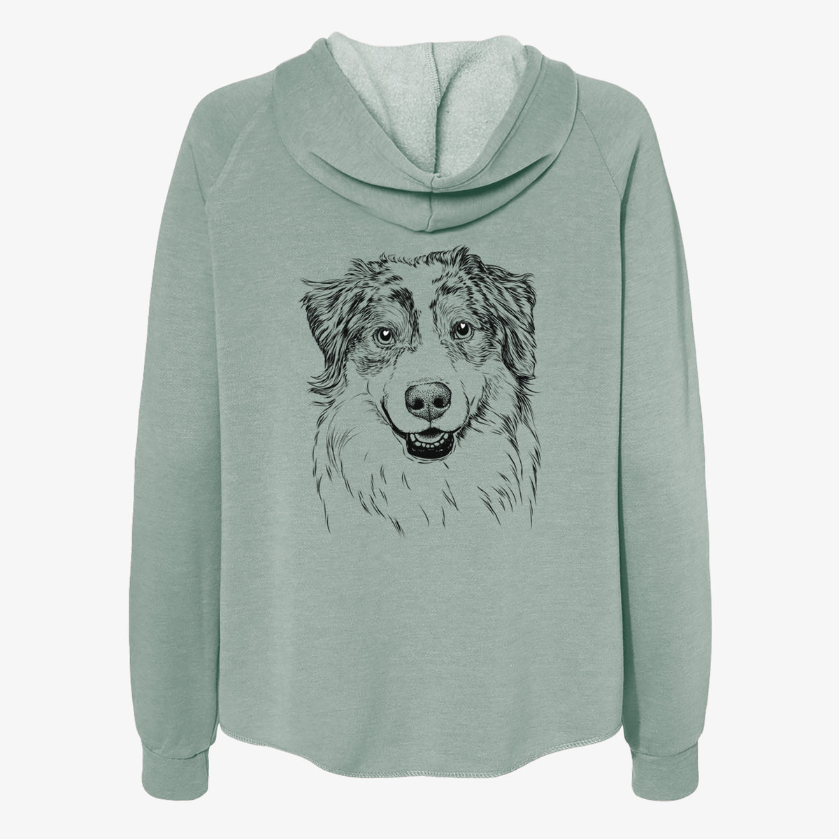 Aonghus the Australian Shepherd - Women's Cali Wave Zip-Up Sweatshirt