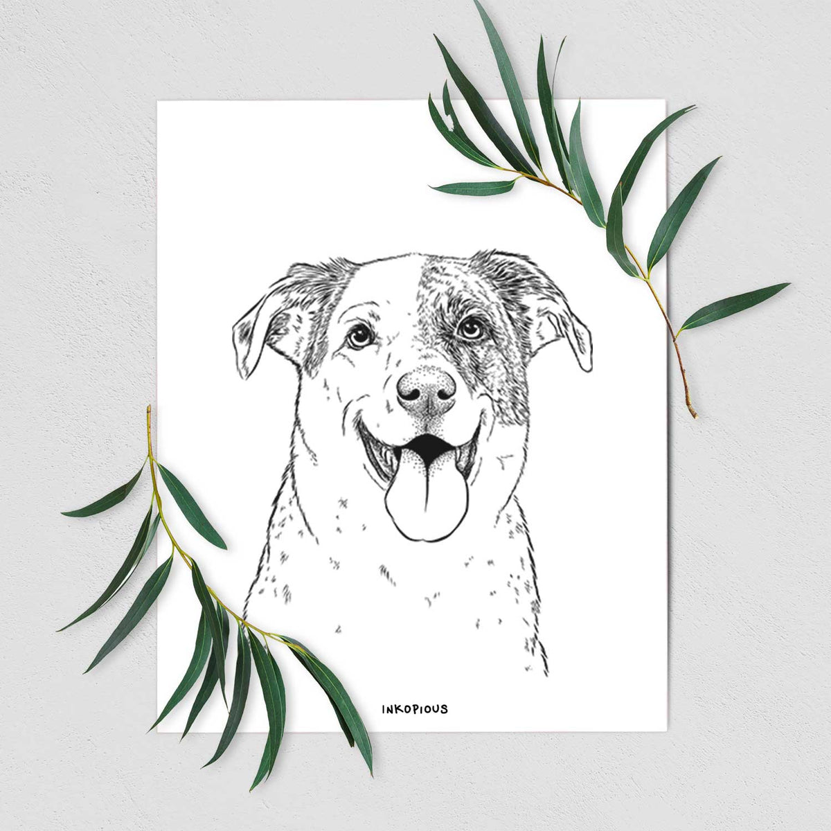 Archer the Shepherd Mix Art Print