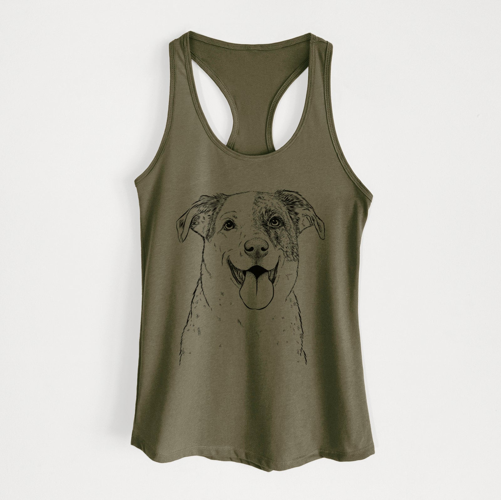 Archer the Shepherd Mix - Women's Racerback Tanktop
