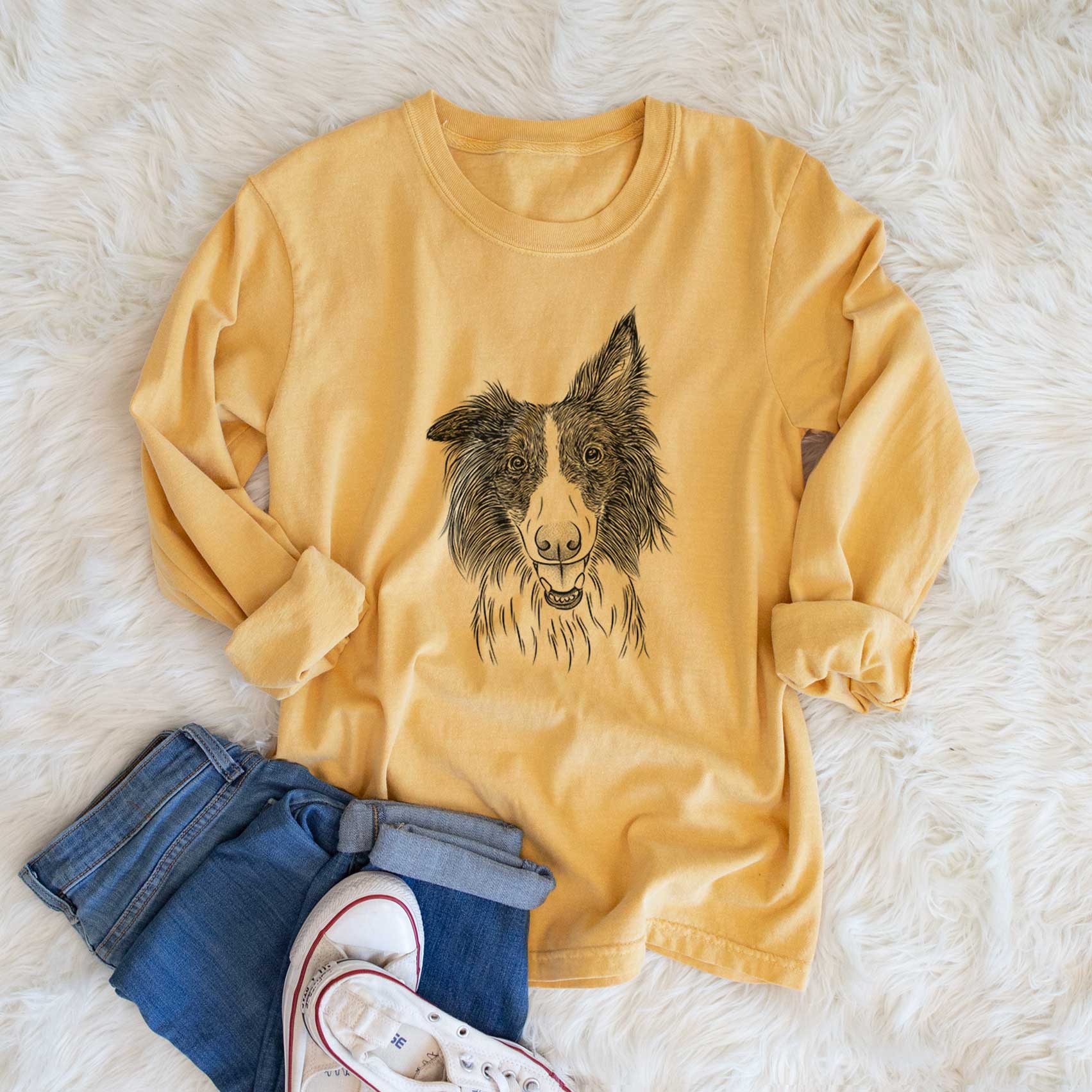 Bare Archie the Silken Windhound - Heavyweight 100% Cotton Long Sleeve