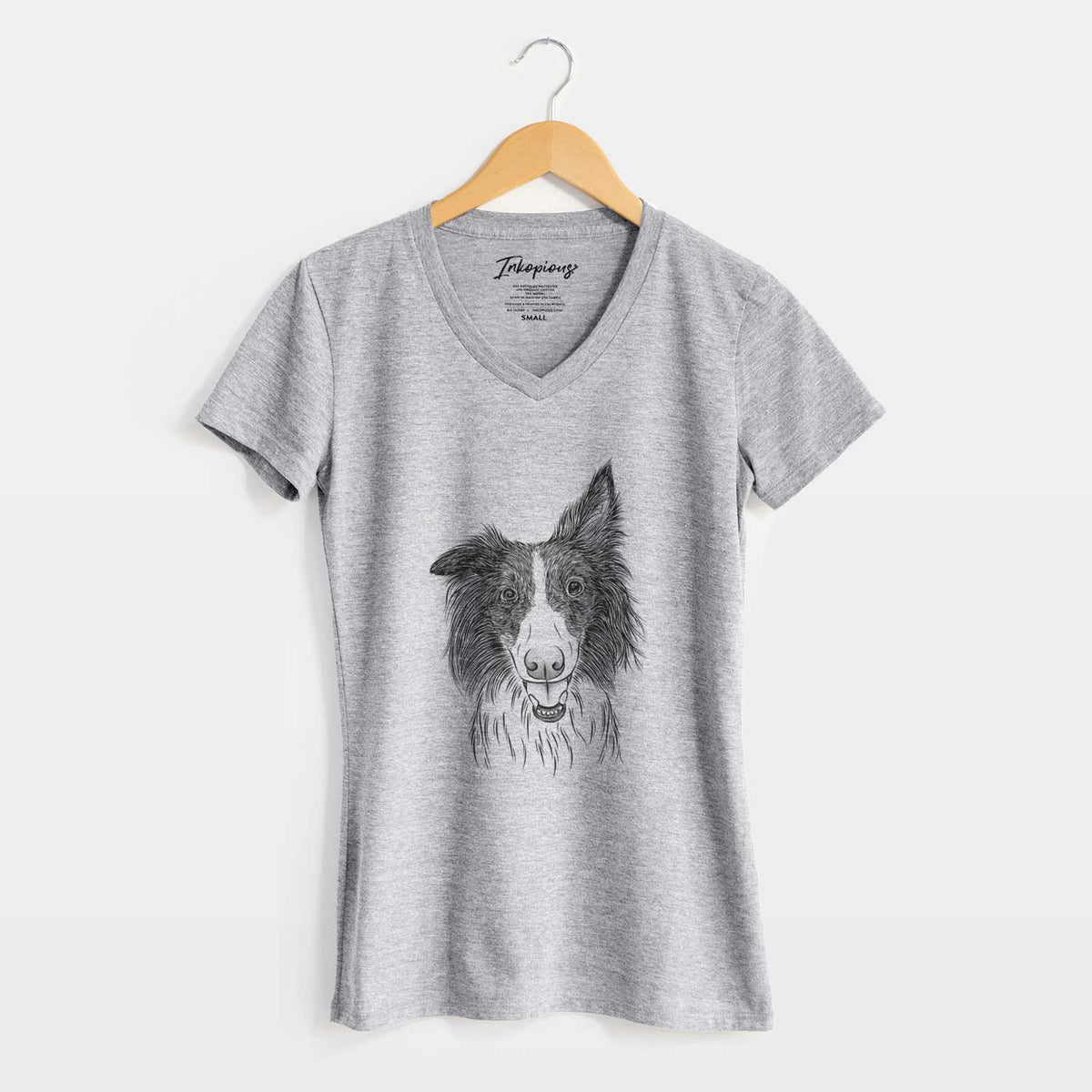 Bare Archie the Silken Windhound - Women's V-neck Shirt