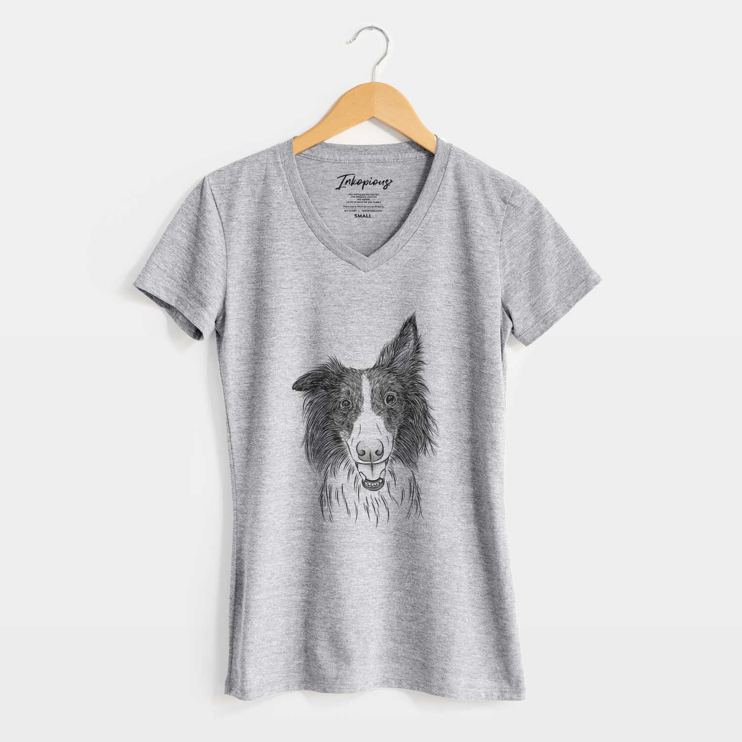 Bare Archie the Silken Windhound - Women's V-neck Shirt