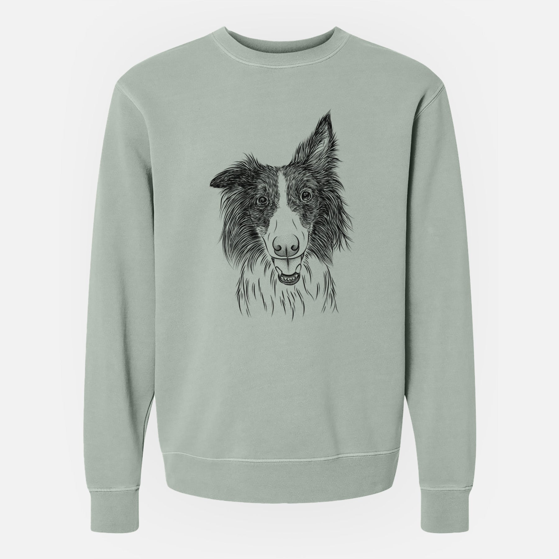 Bare Archie the Silken Windhound - Unisex Pigment Dyed Crew Sweatshirt