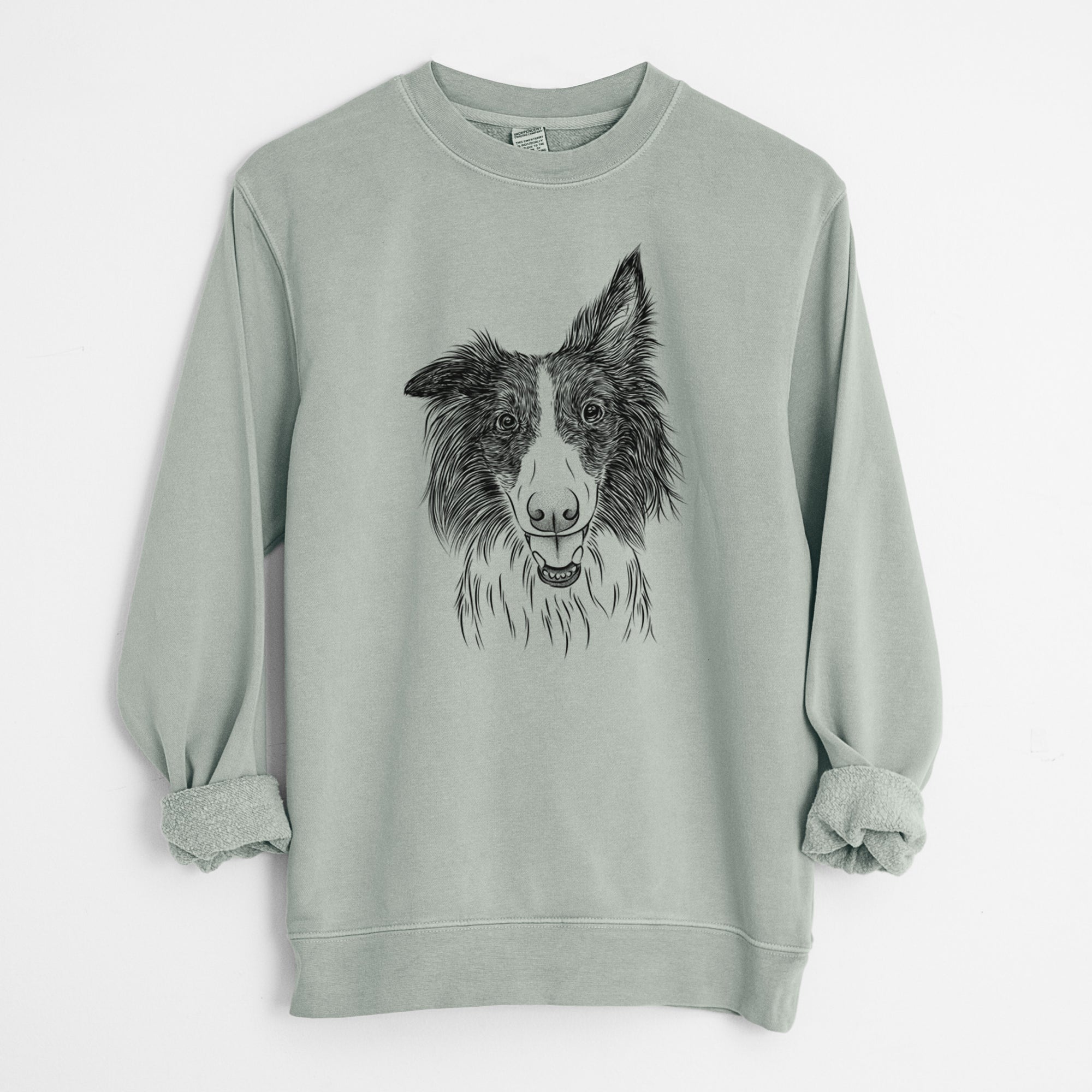 Bare Archie the Silken Windhound - Unisex Pigment Dyed Crew Sweatshirt