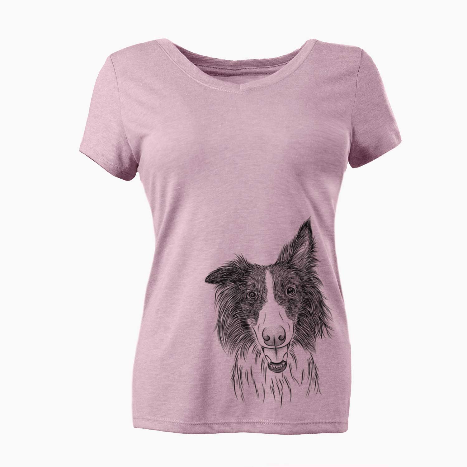 Bare Archie the Silken Windhound - Women's V-neck Shirt
