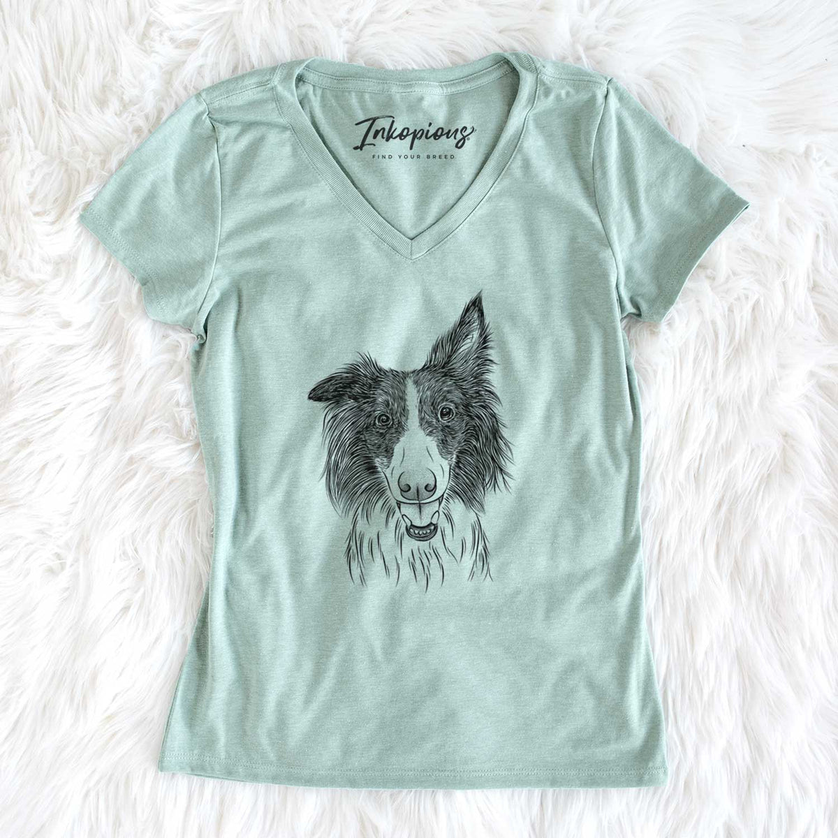 Bare Archie the Silken Windhound - Women's V-neck Shirt